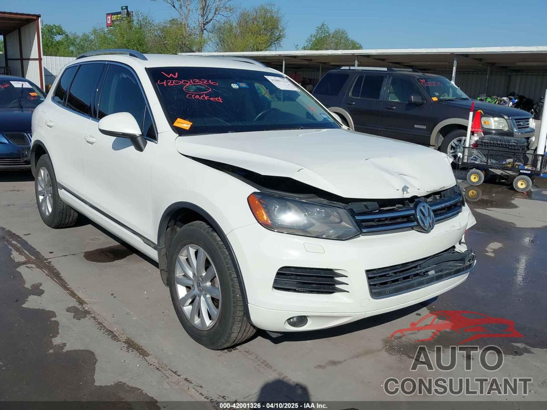 VOLKSWAGEN TOUAREG 2012 - WVGFK9BP0CD003623