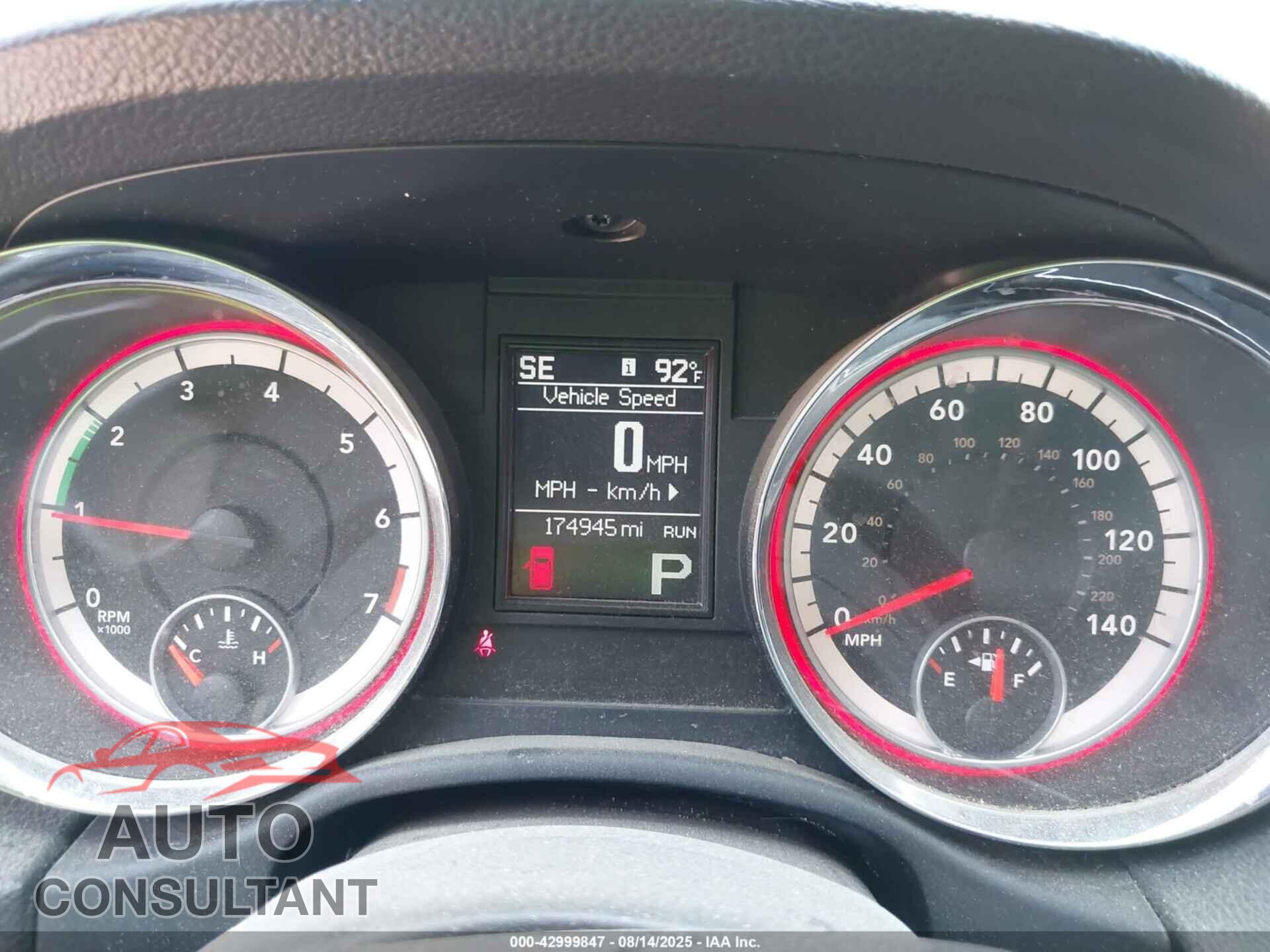 DODGE DURANGO 2013 - 1C4RDJAG1DC654121