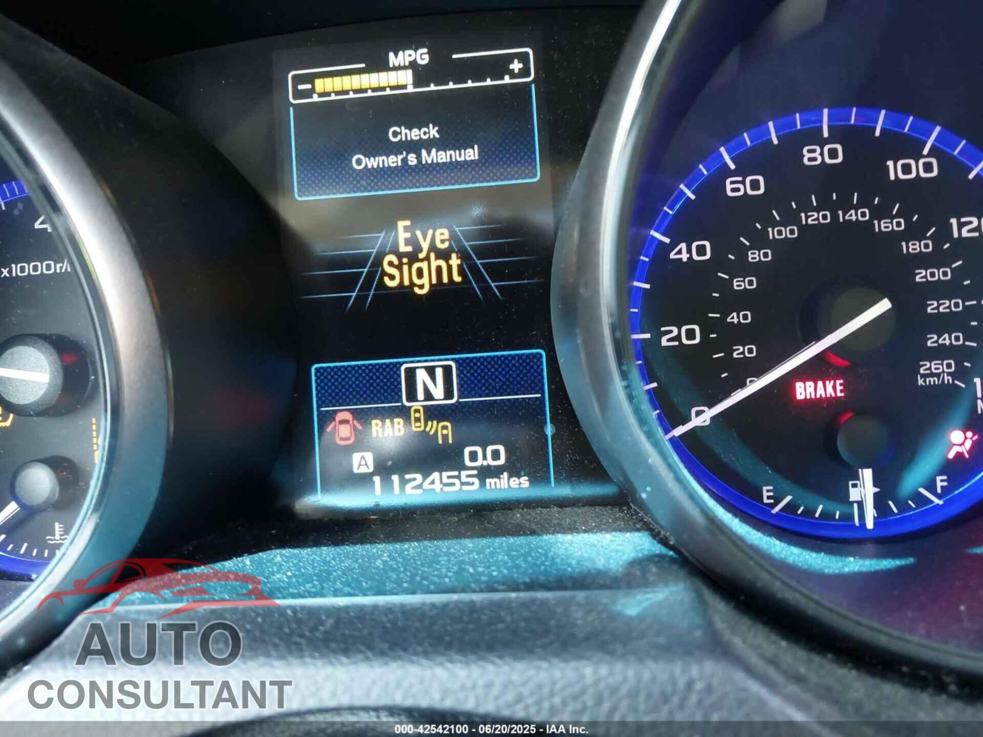 SUBARU OUTBACK 2019 - 4S4BSENC1K3293035