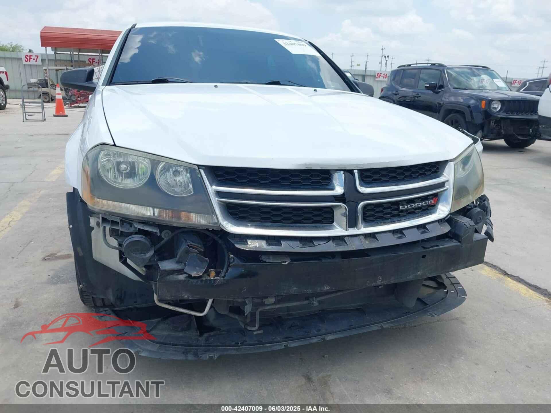 DODGE AVENGER 2013 - 1C3CDZAB3DN752018