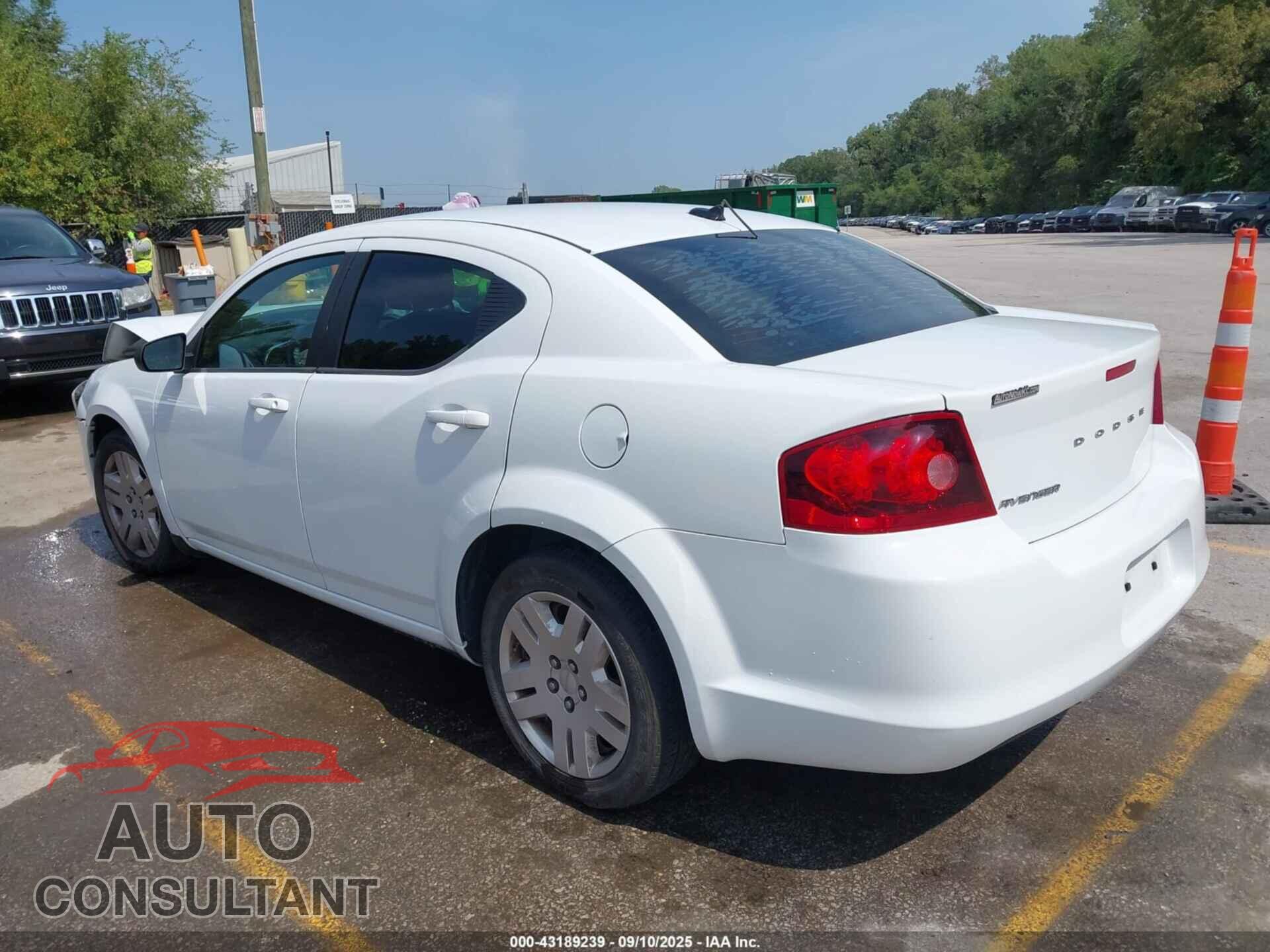 DODGE AVENGER 2013 - 1C3CDZAB9DN752394