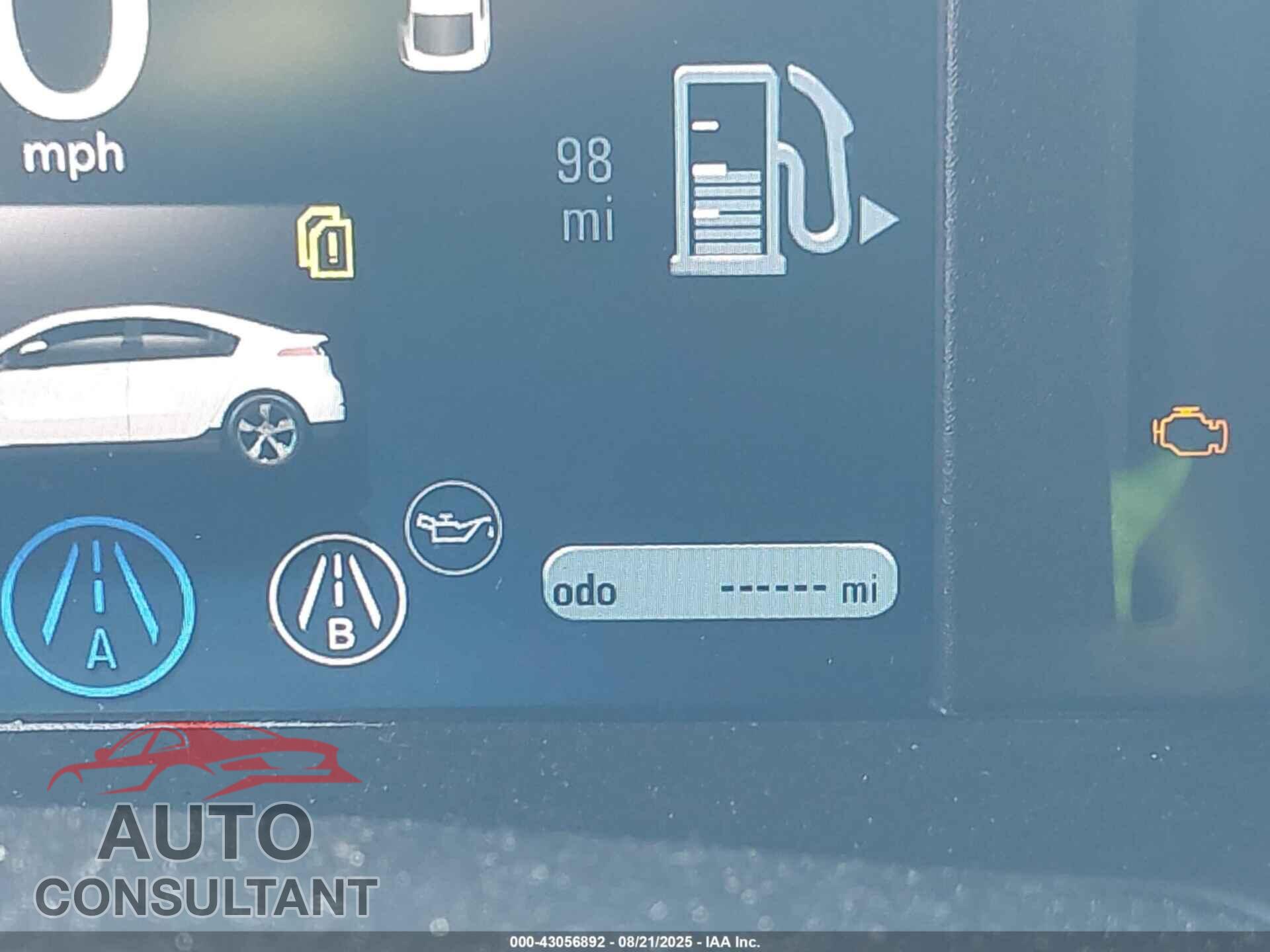 CHEVROLET VOLT 2013 - 1G1RB6E43DU106966