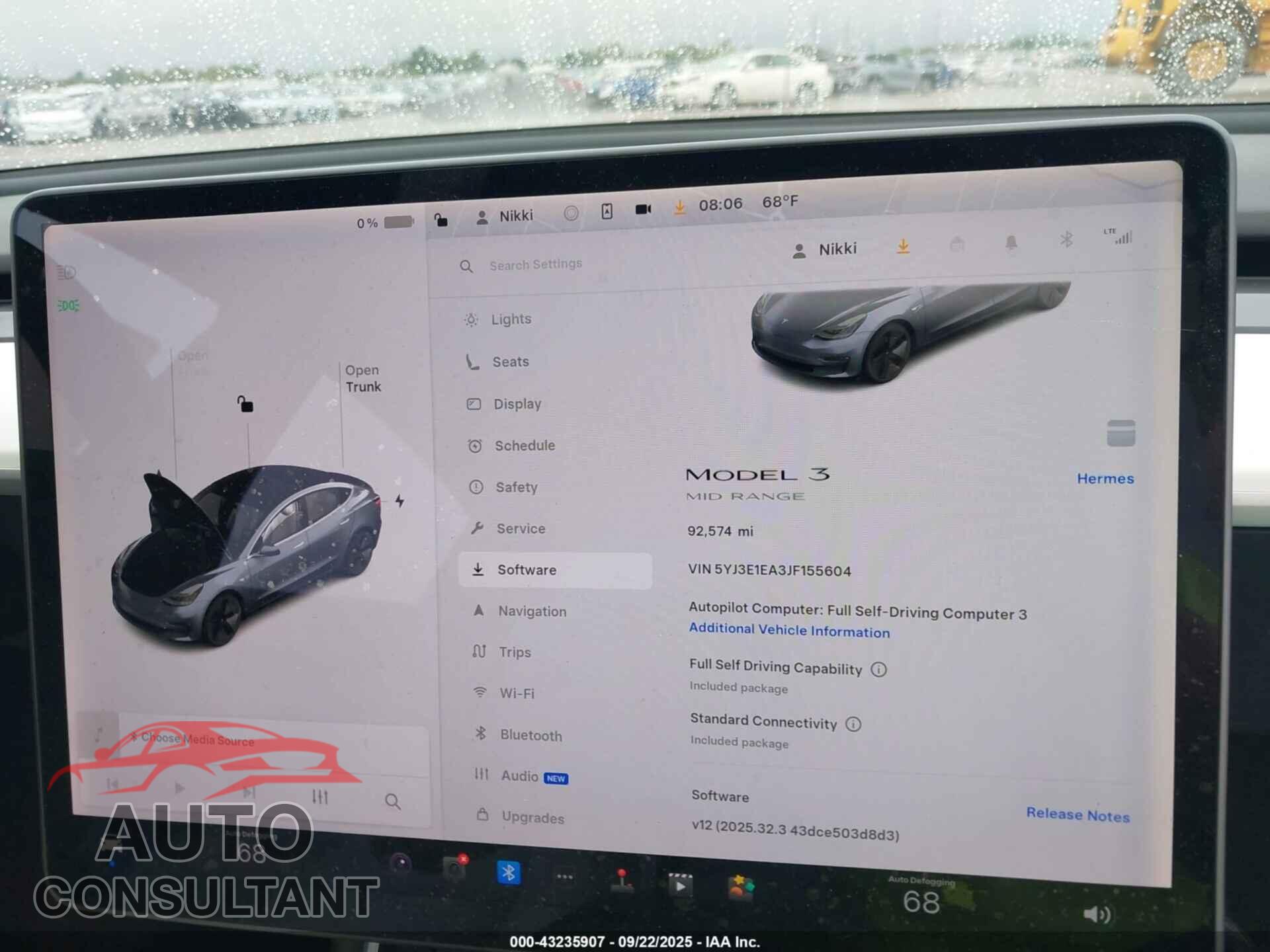 TESLA MODEL 3 2018 - 5YJ3E1EA3JF155604