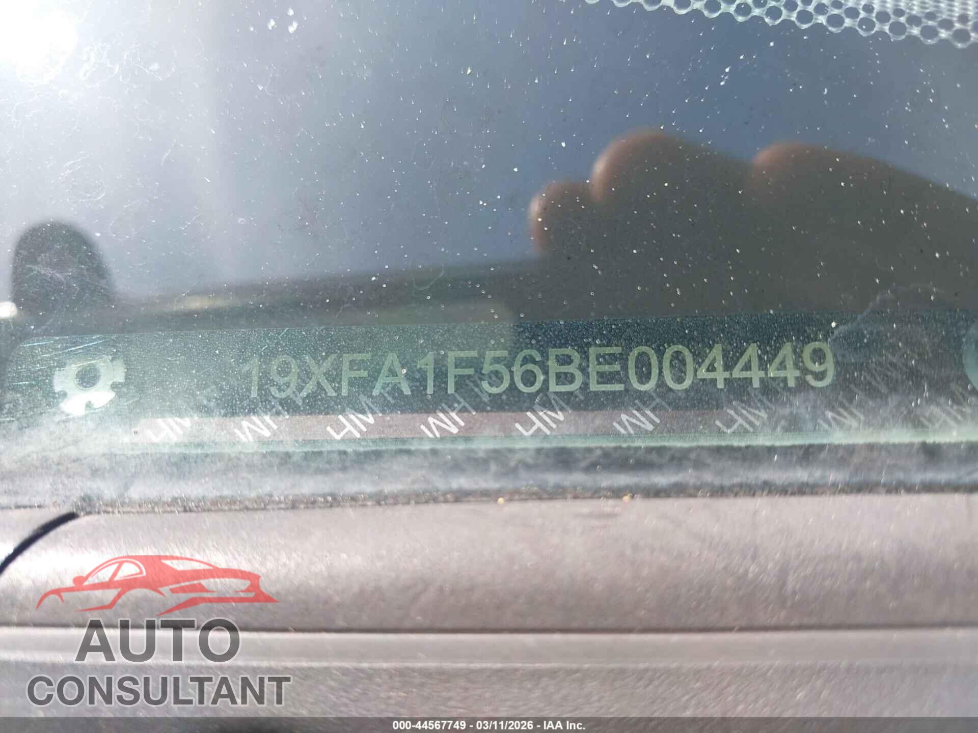 HONDA CIVIC 2011 - 19XFA1F56BE004449