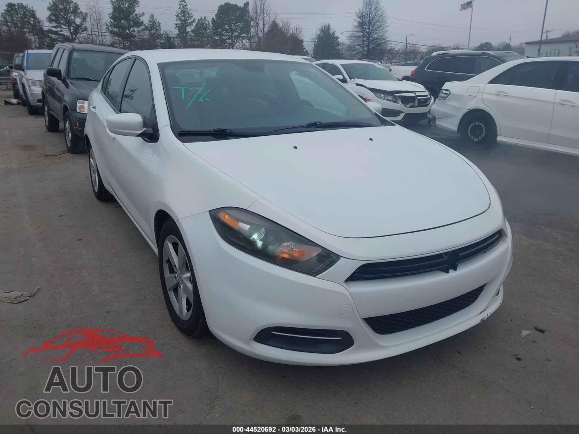 DODGE DART 2015 - 1C3CDFBB2FD431710