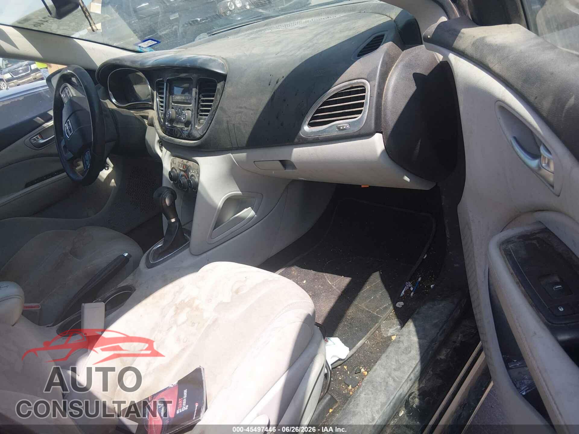 DODGE DART 2013 - 1C3CDFBA4DD141571