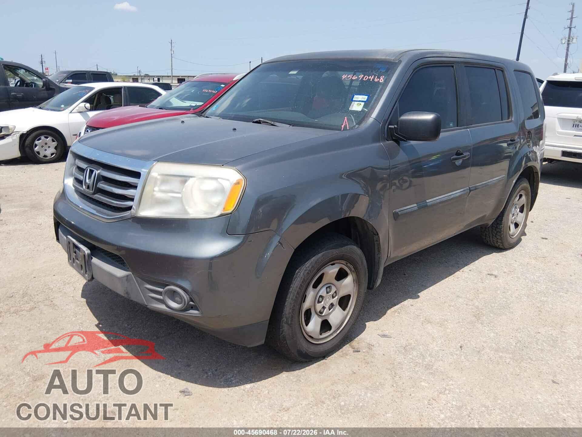 HONDA PILOT 2012 - 5FNYF3H23CB003375