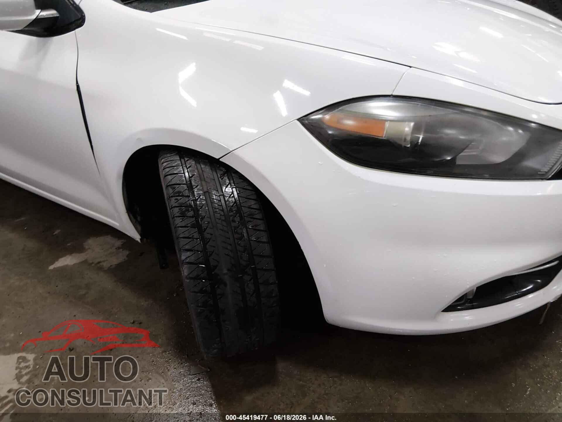 DODGE DART 2015 - 1C3CDFBB7FD150289