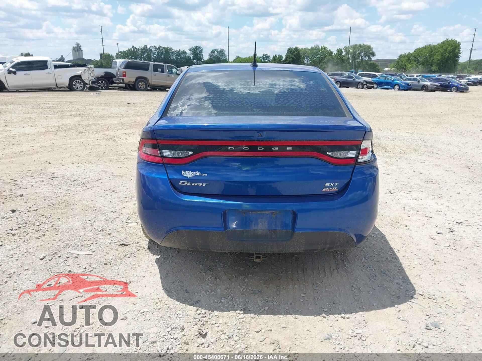 DODGE DART 2014 - 1C3CDFBB0ED674995
