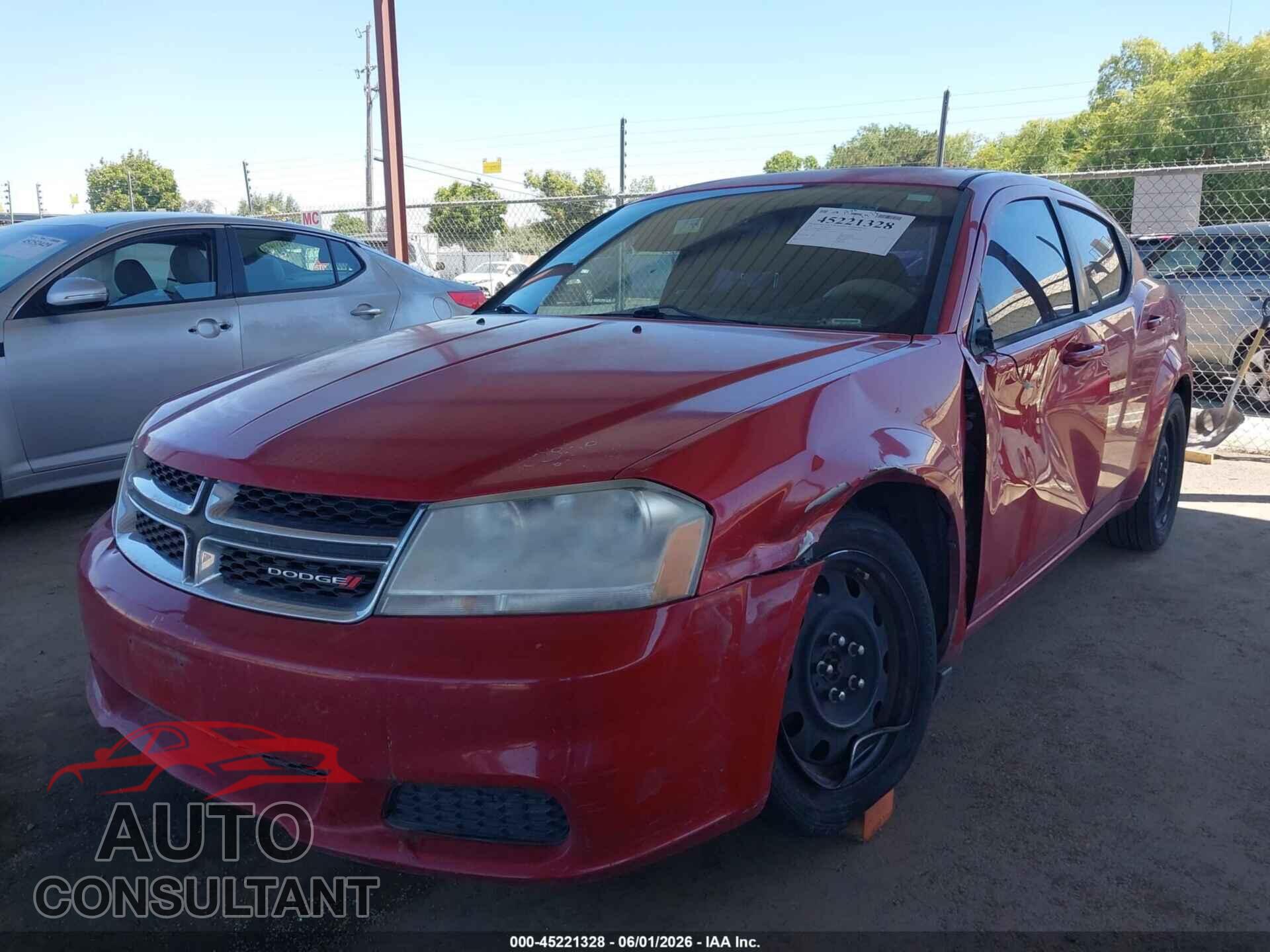 DODGE AVENGER 2013 - 1C3CDZAB0DN731207