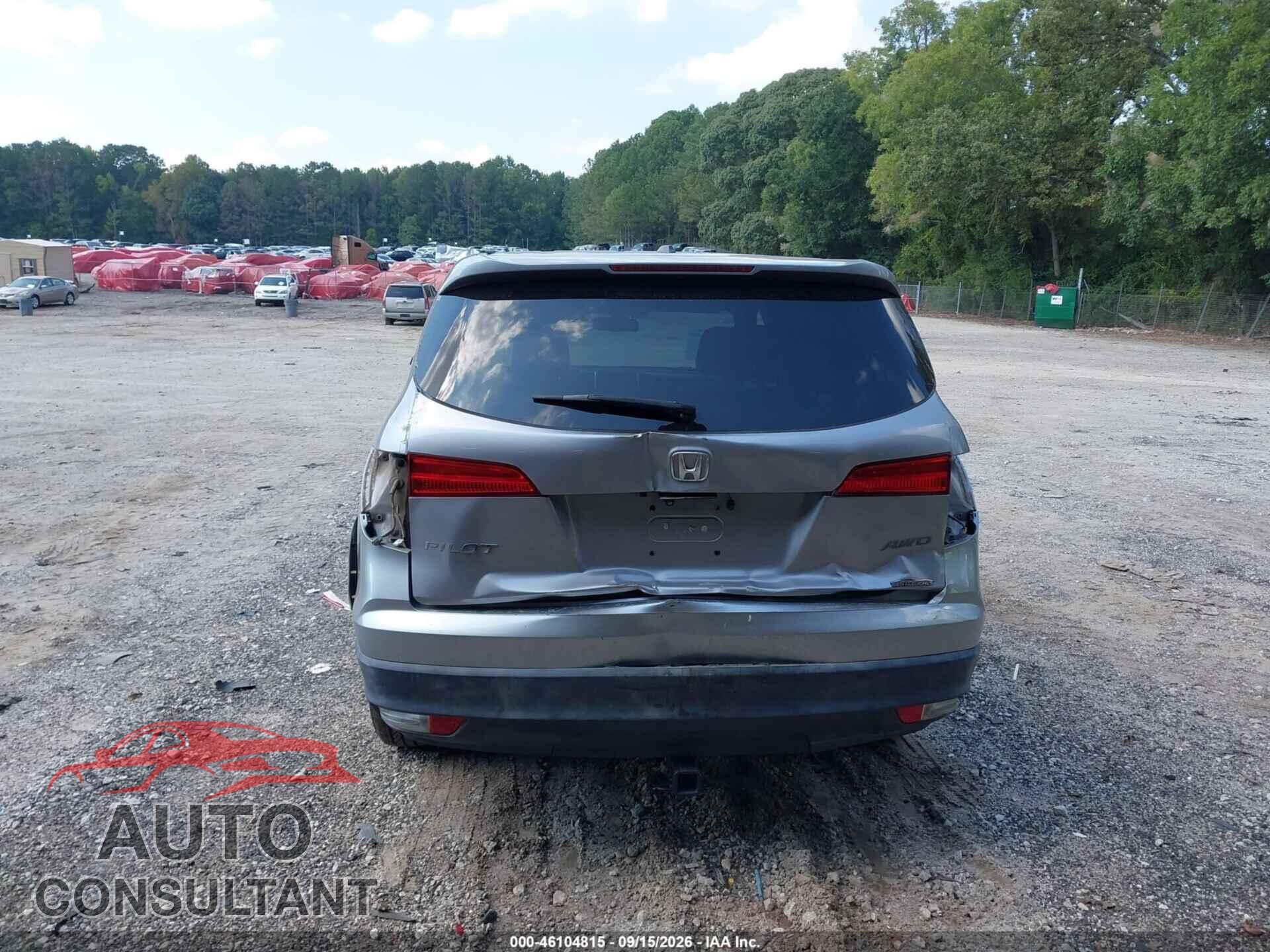 HONDA PILOT 2017 - 5FNYF6H58HB047164