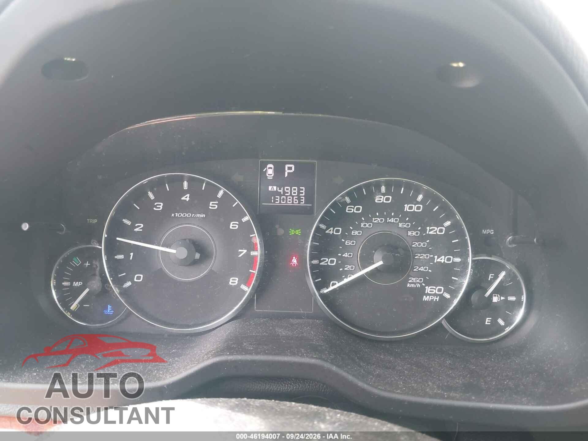 SUBARU OUTBACK 2012 - 4S4BRDKC9C2254792