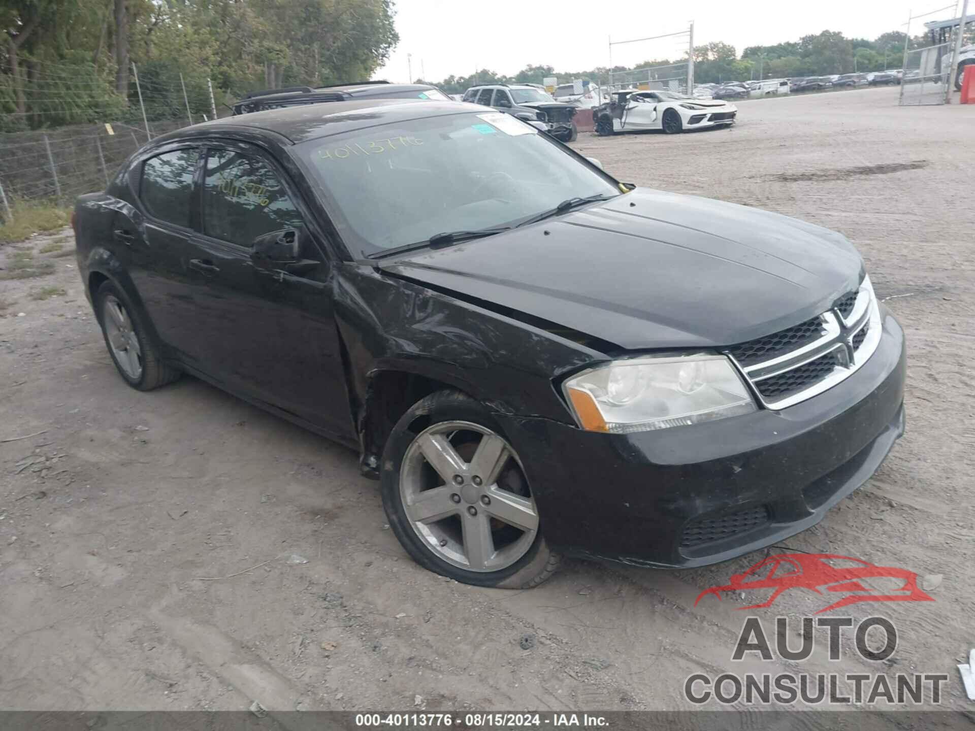 DODGE AVENGER 2012 - 1C3CDZCB1CN142100