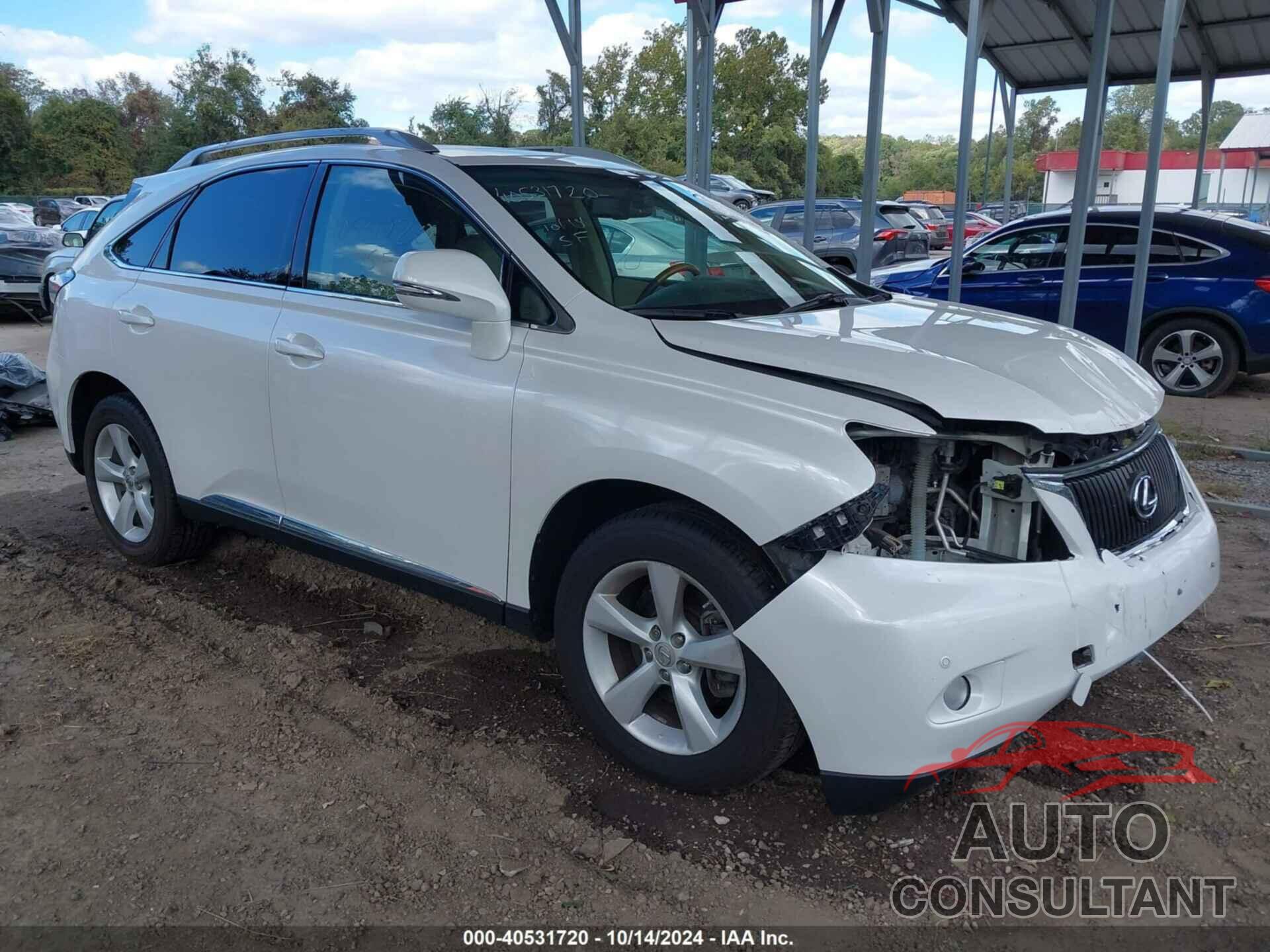 LEXUS RX 350 2012 - 2T2BK1BA9CC149642