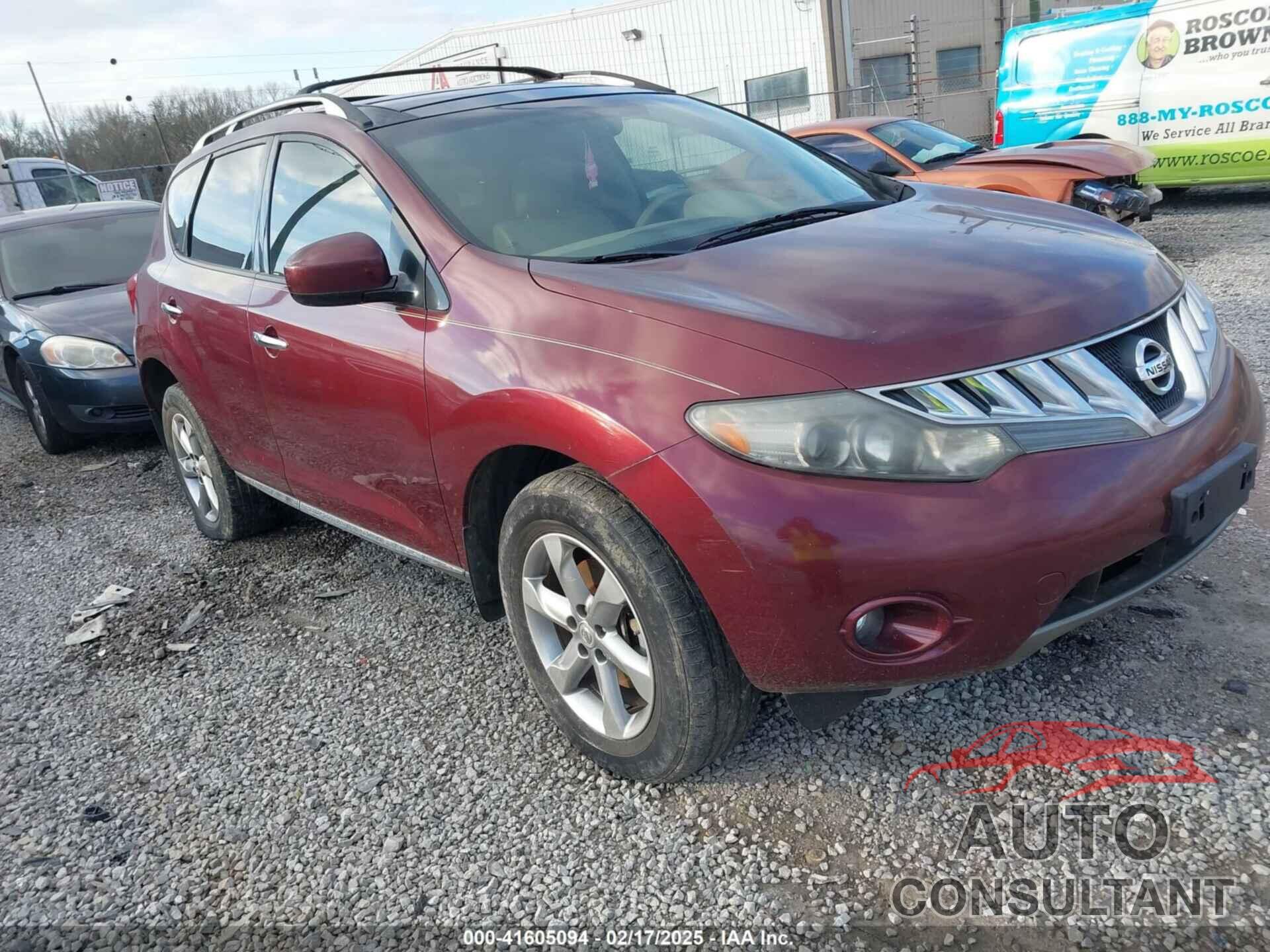 NISSAN MURANO 2009 - JN8AZ18U39W107033
