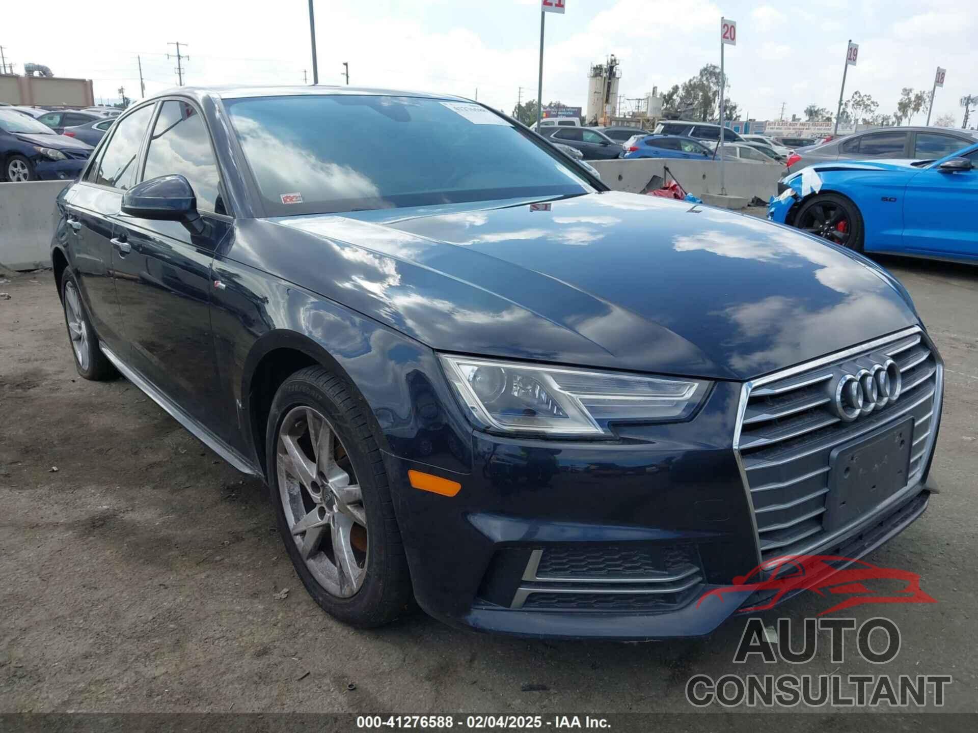 AUDI A4 2018 - WAUKMAF42JA146373