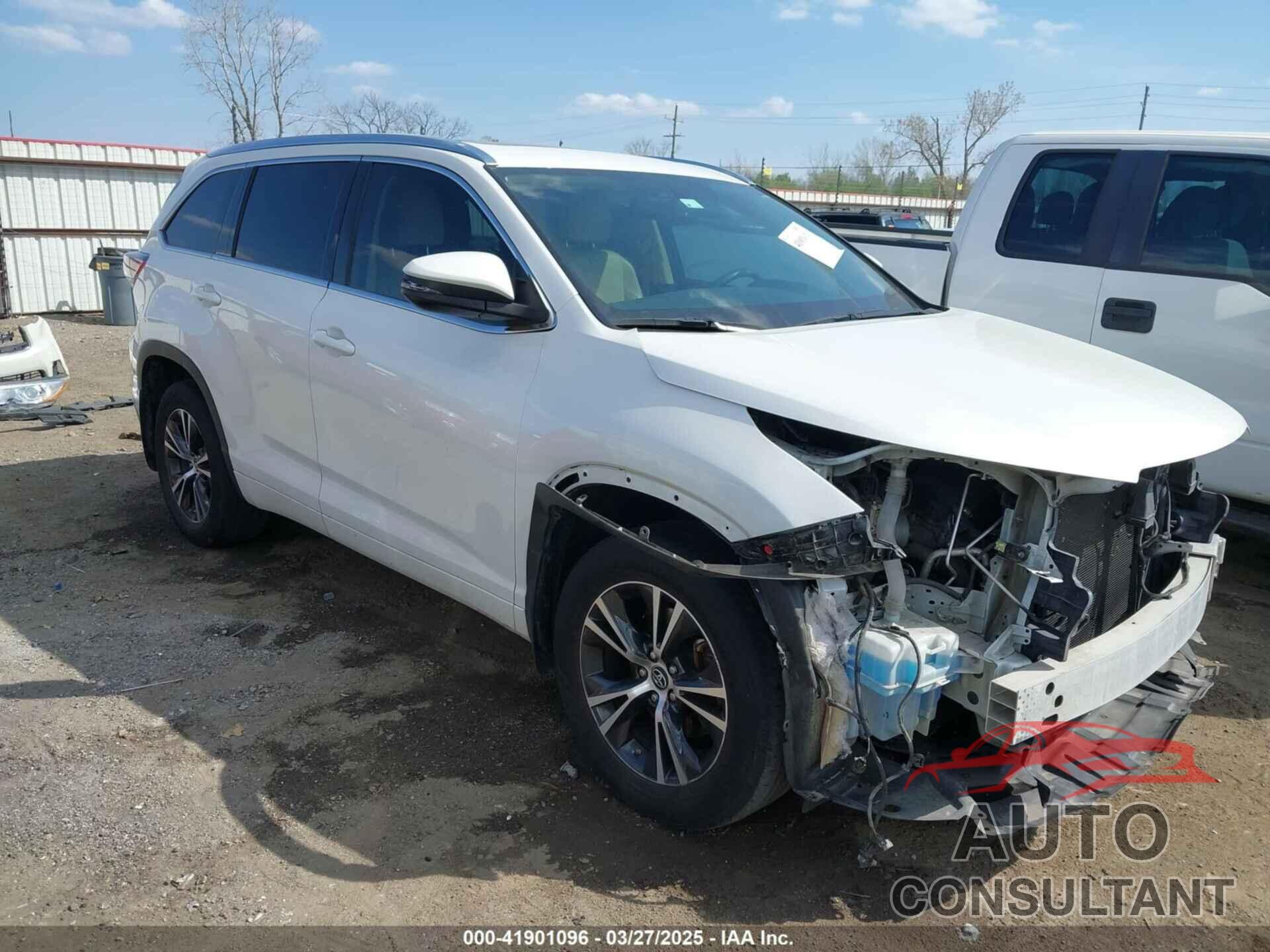 TOYOTA HIGHLANDER 2016 - 5TDJKRFHXGS269341