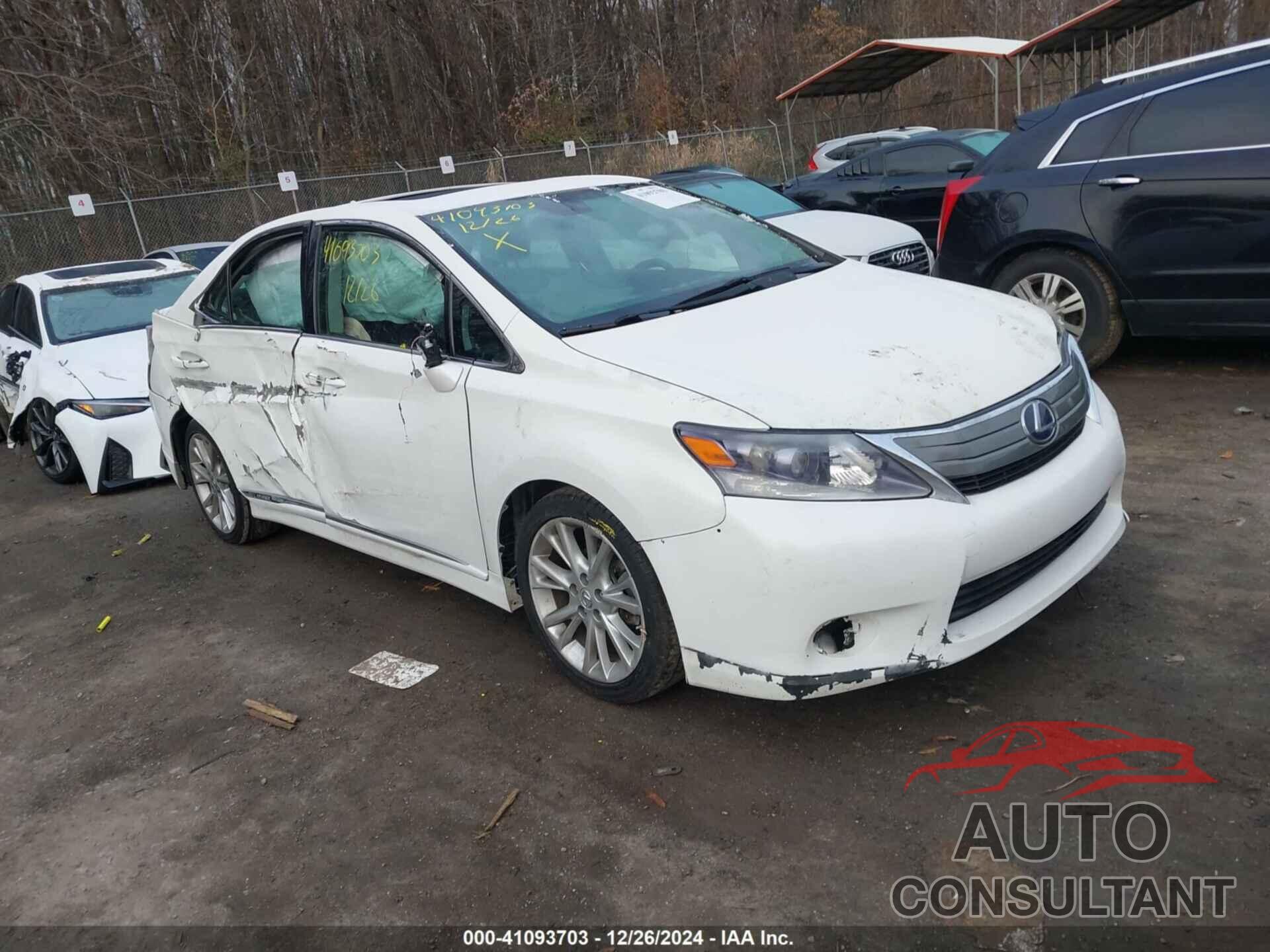 LEXUS HS 250H 2010 - JTHBB1BA1A2001628