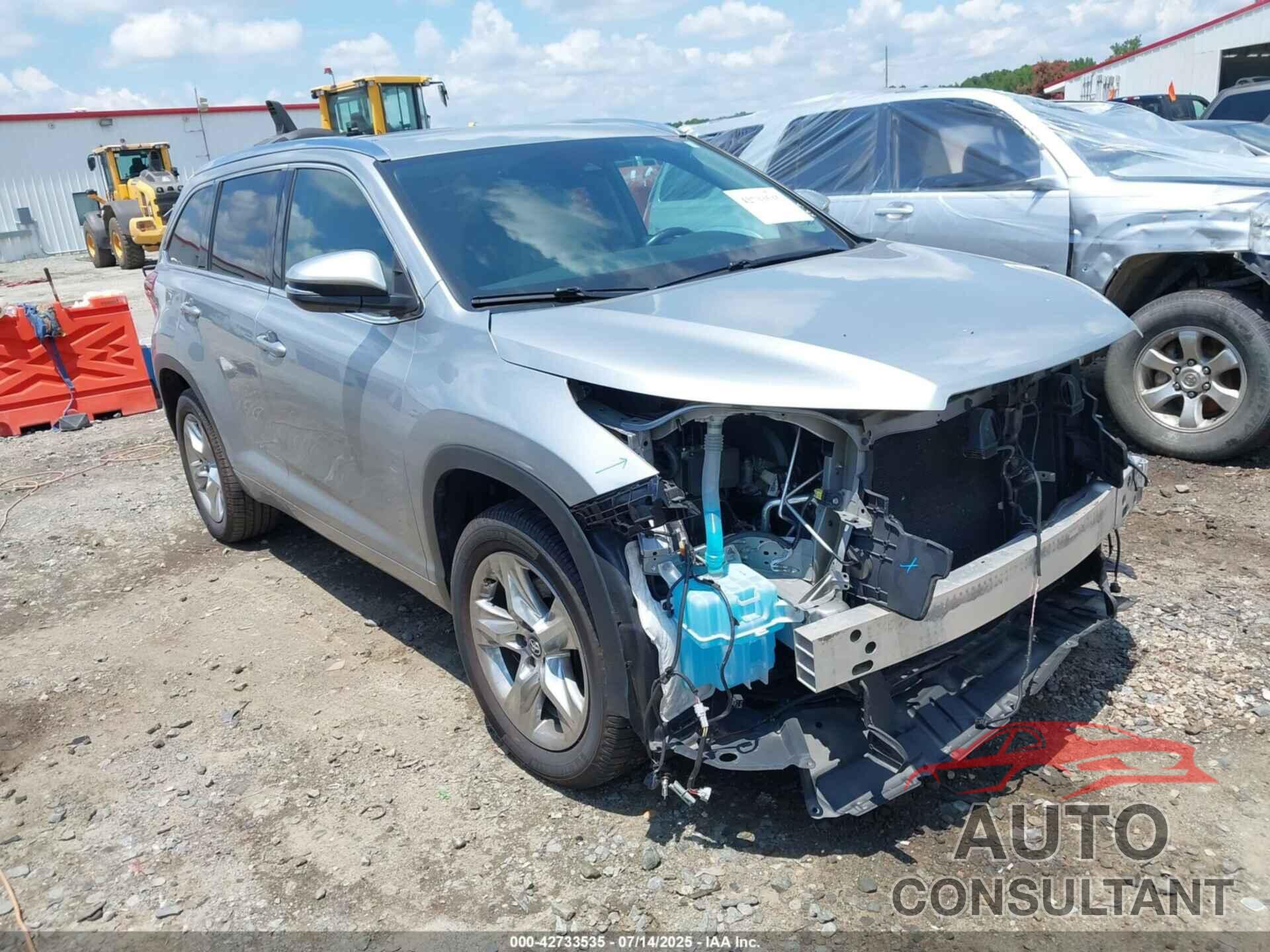 TOYOTA HIGHLANDER 2017 - 5TDYZRFH5HS191515