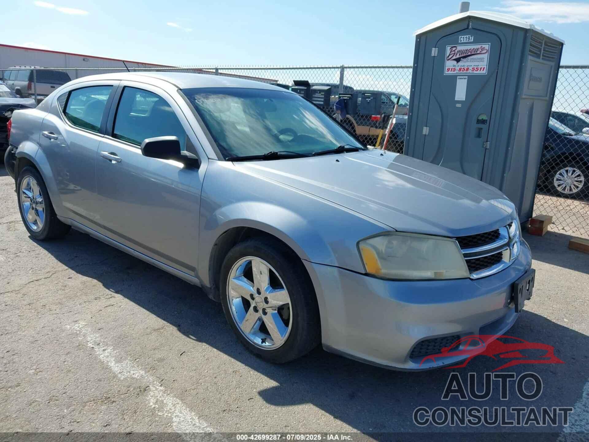 DODGE AVENGER 2013 - 1C3CDZAB4DN657743