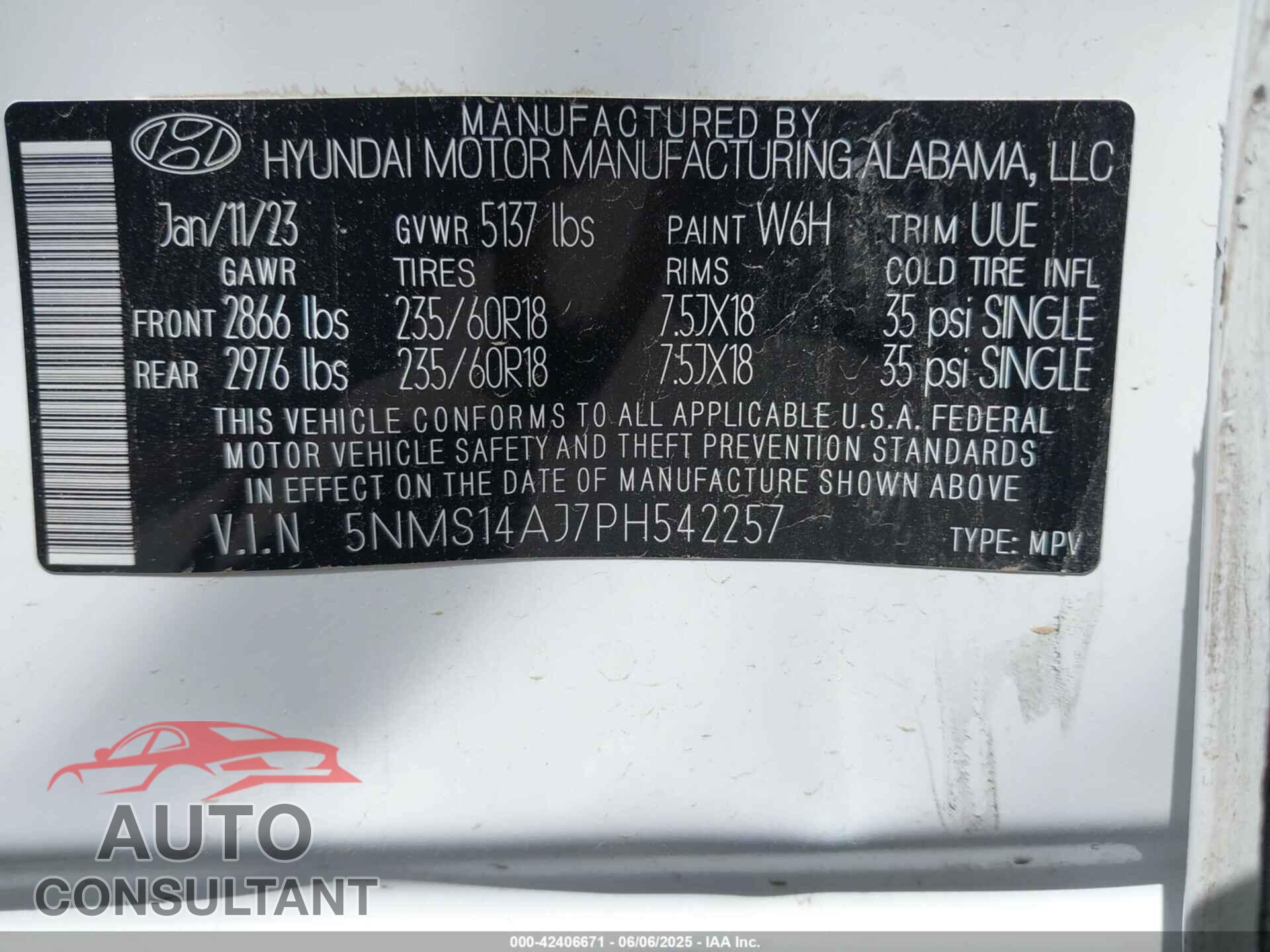 HYUNDAI SANTA FE 2023 - 5NMS14AJ7PH542257