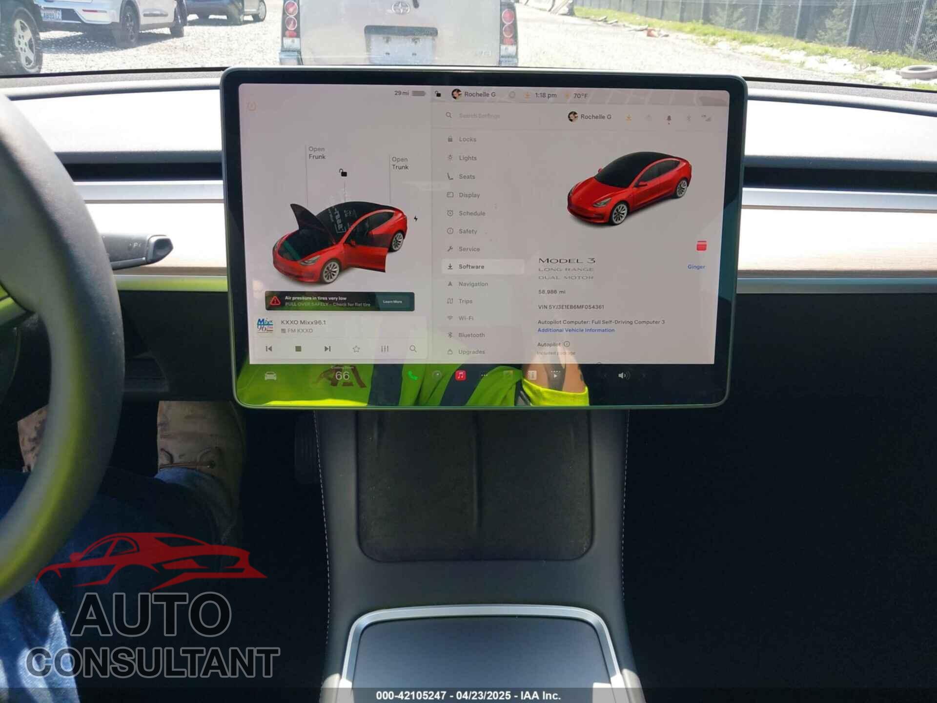 TESLA MODEL 3 2021 - 5YJ3E1EB6MF054361