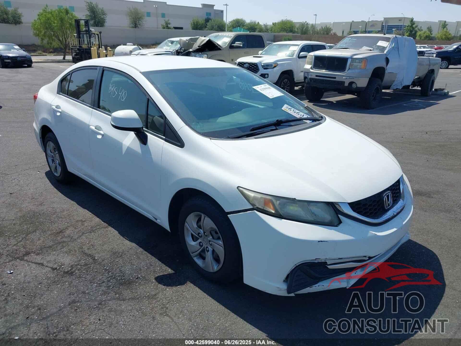 HONDA CIVIC 2013 - 19XFB2F55DE266467