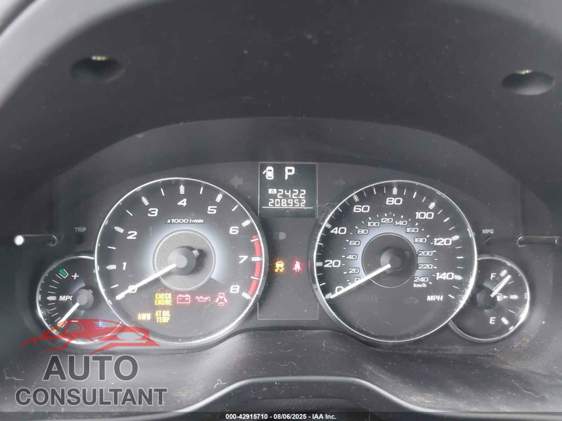SUBARU OUTBACK 2010 - 4S4BRBKC8A3379794