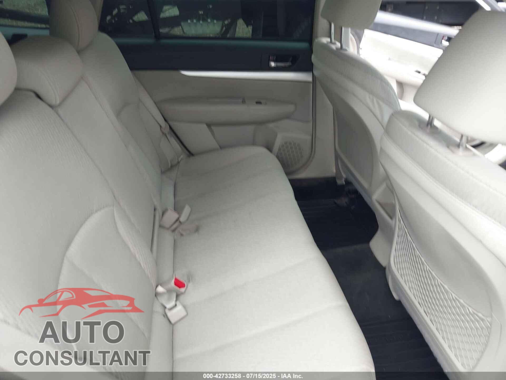 SUBARU OUTBACK 2012 - 4S4BRBAC3C3272382