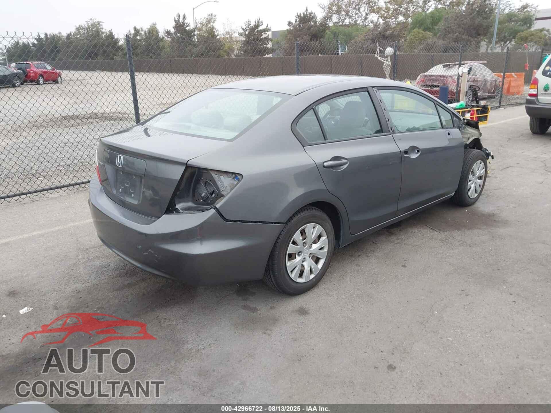 HONDA CIVIC 2012 - 2HGFB2F5XCH609018