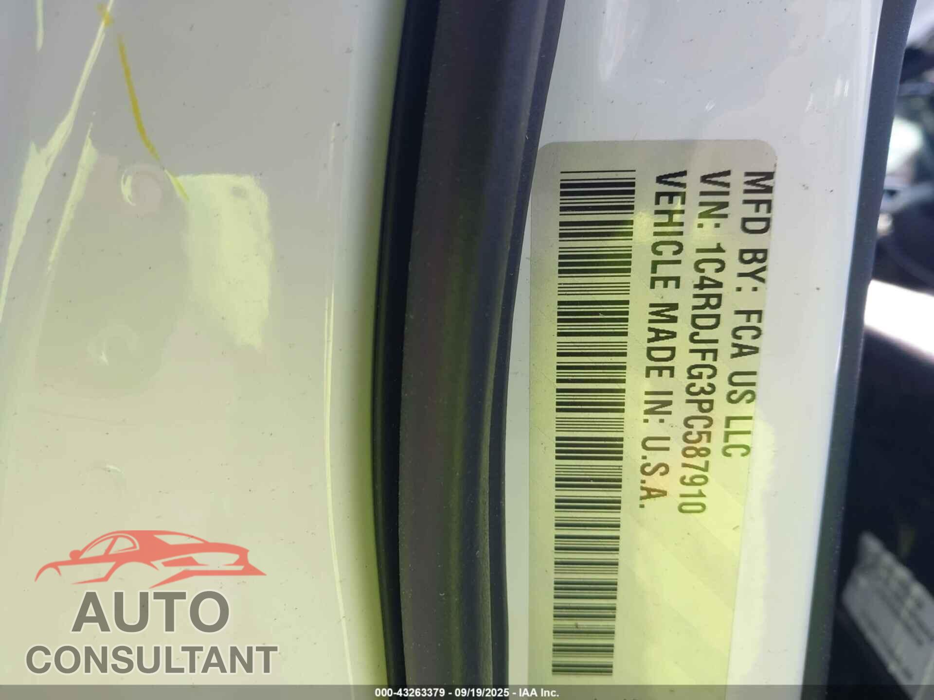 DODGE DURANGO 2023 - 1C4RDJFG3PC587910