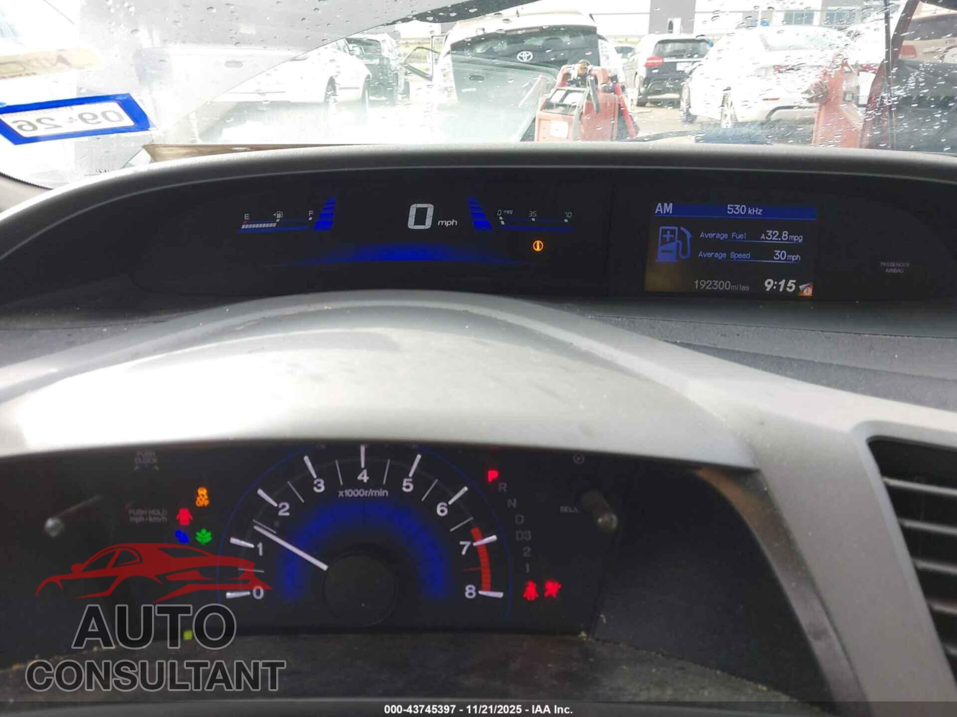 HONDA CIVIC 2012 - 19XFB2F57CE056693