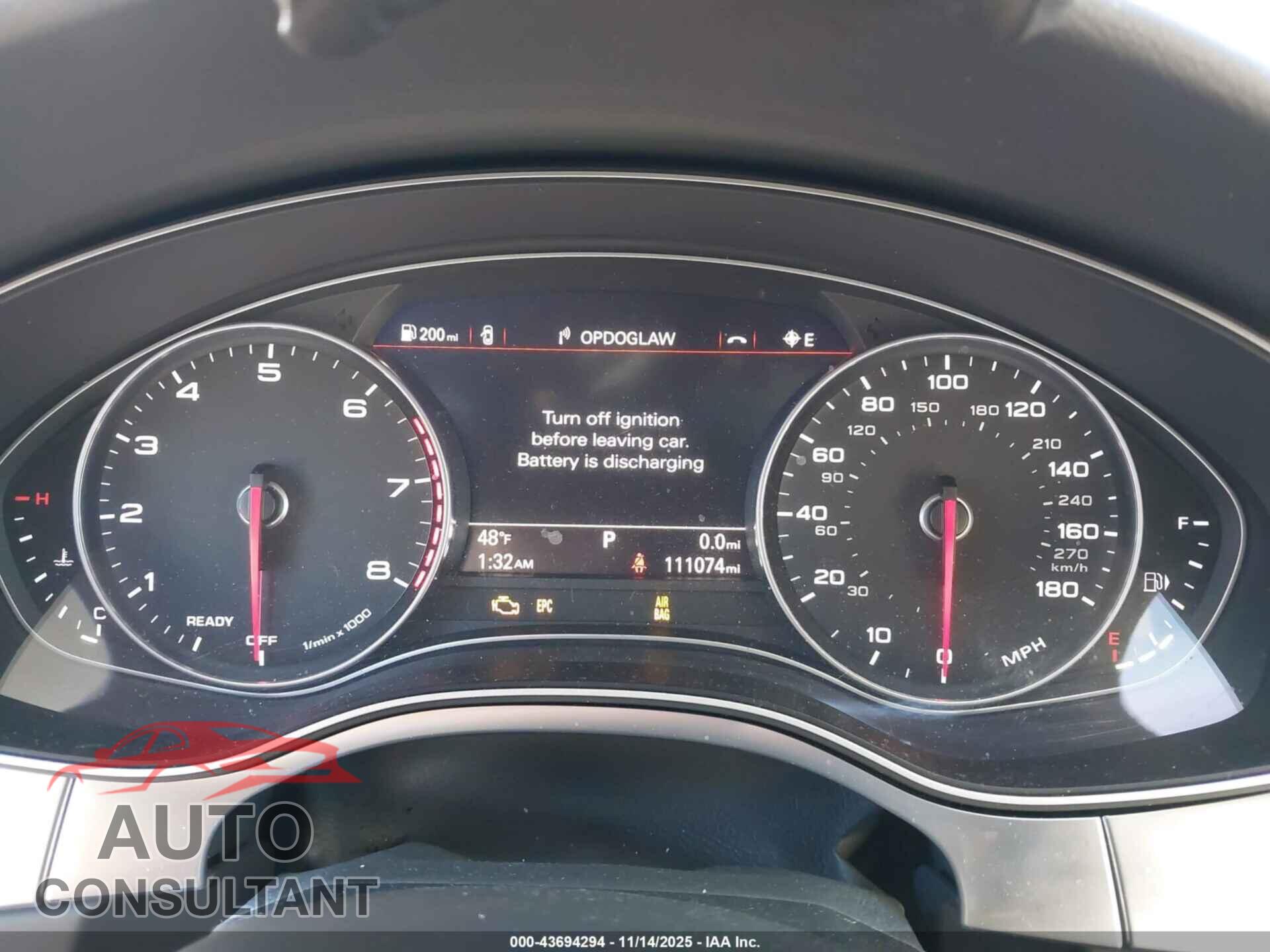 AUDI A6 2017 - WAUF2BFCXHN110096