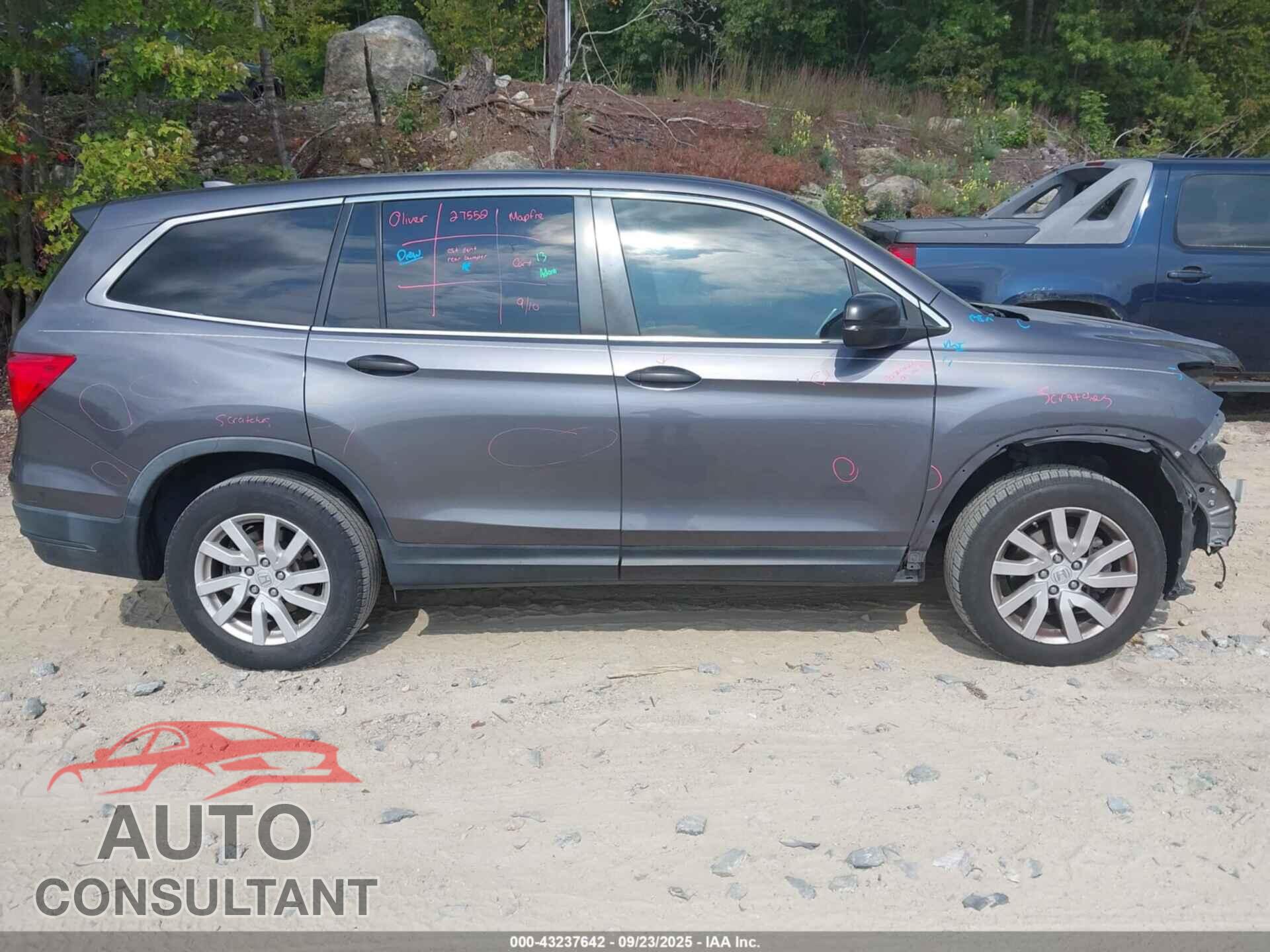 HONDA PILOT 2019 - 5FNYF5H17KB032167