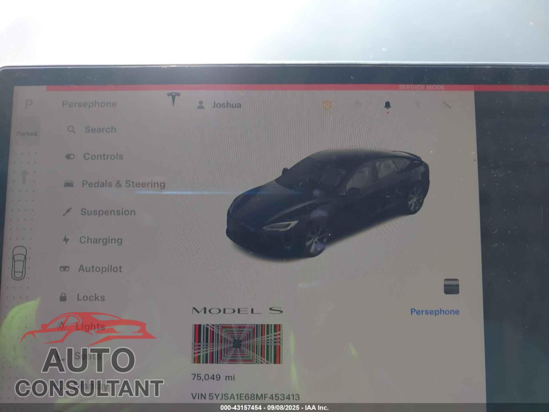 TESLA MODEL S 2021 - 5YJSA1E68MF453413