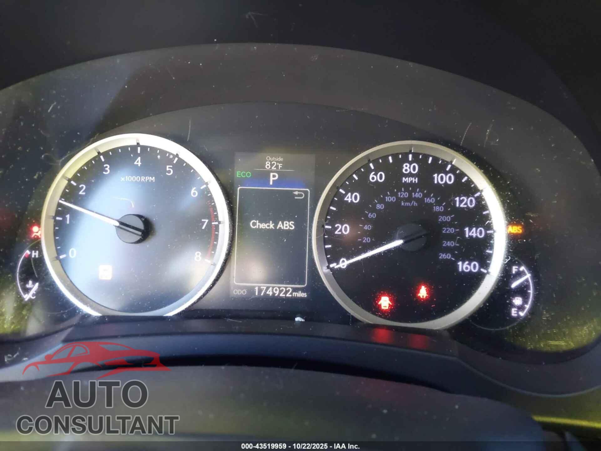 LEXUS IS 250 2014 - JTHBF1D25E5021993