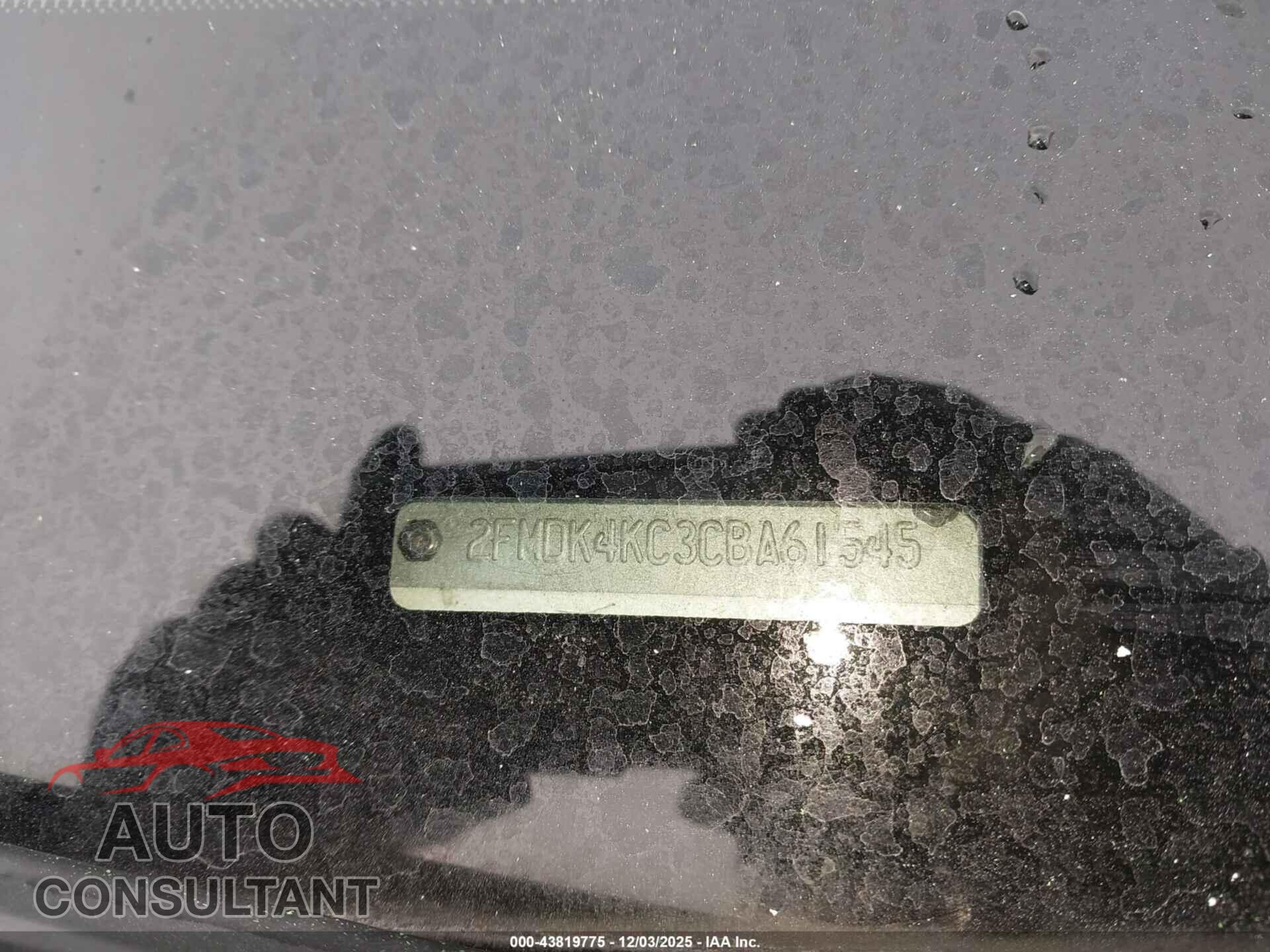 FORD EDGE 2012 - 2FMDK4KC3CBA61545