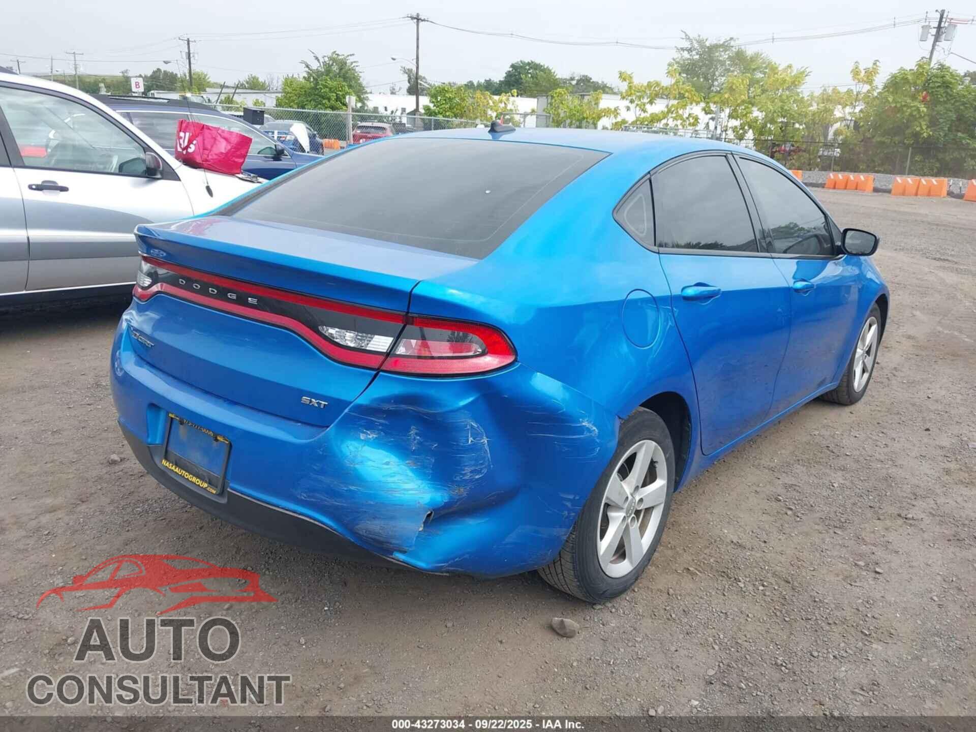 DODGE DART 2015 - 1C3CDFBB4FD330670