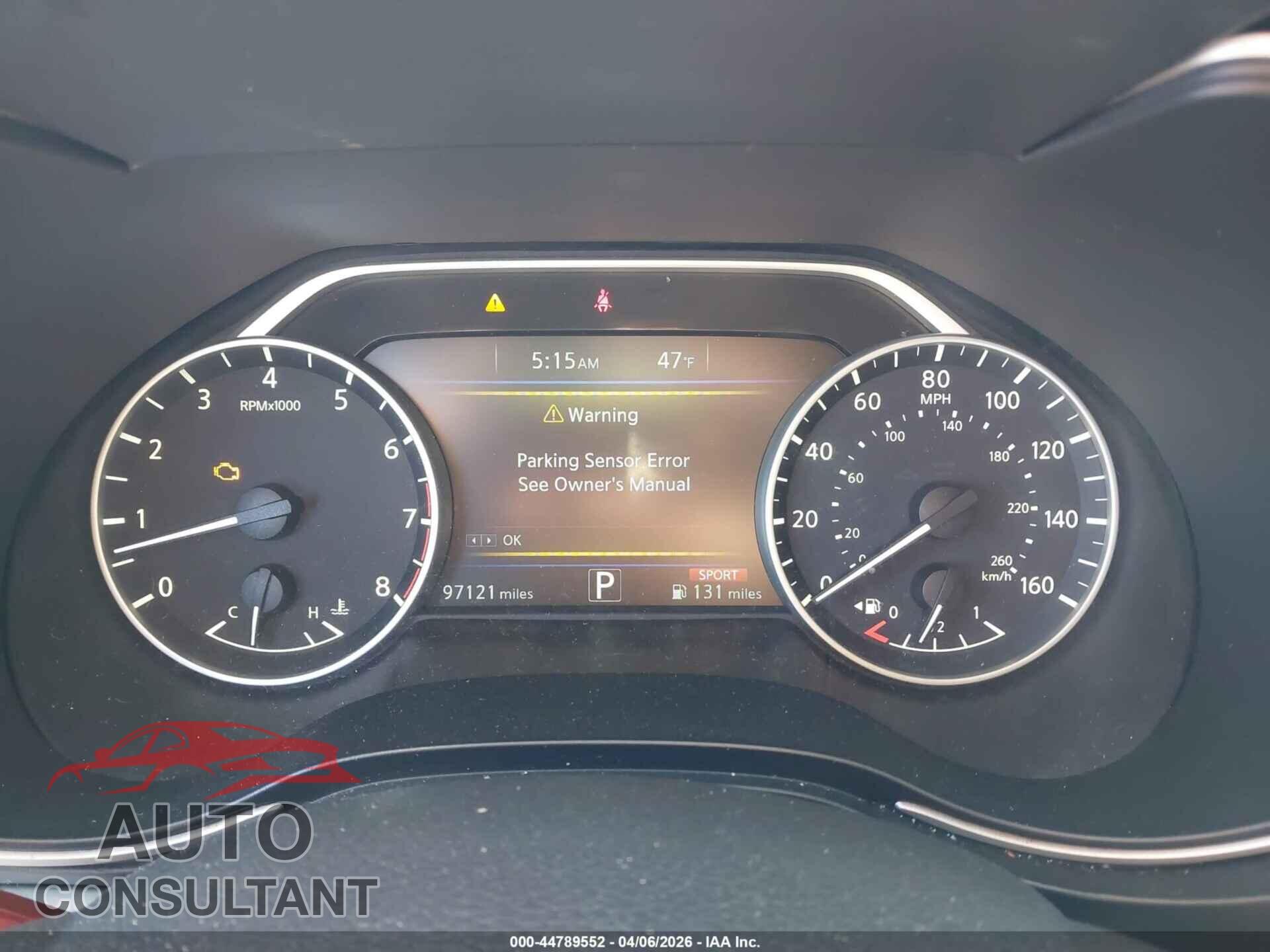 NISSAN MAXIMA 2017 - 1N4AA6AP2HC380295