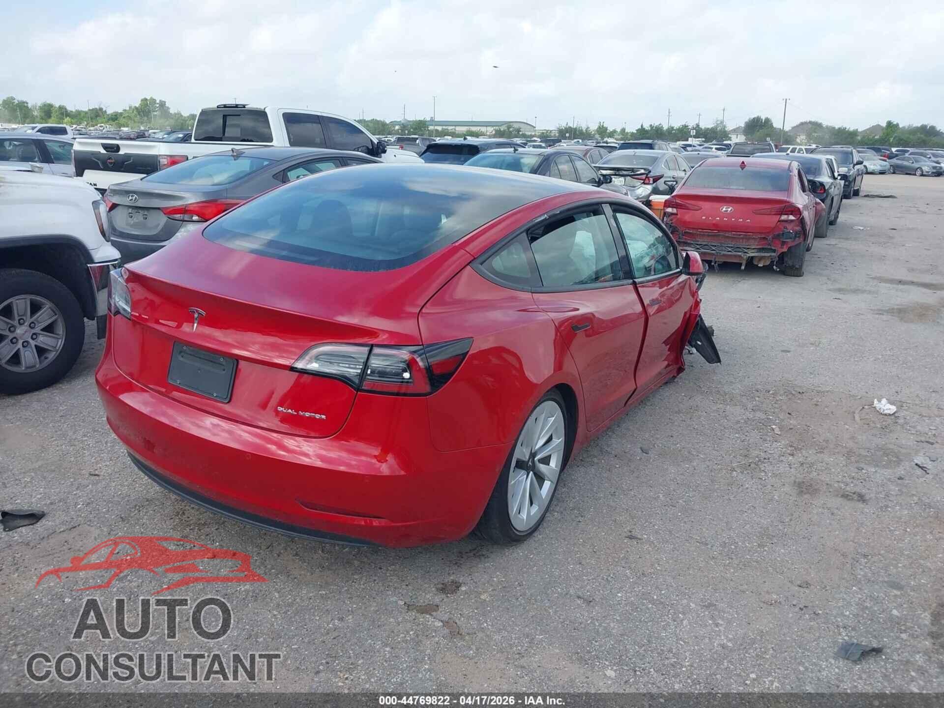 TESLA MODEL 3 2022 - 5YJ3E1EB6NF187977