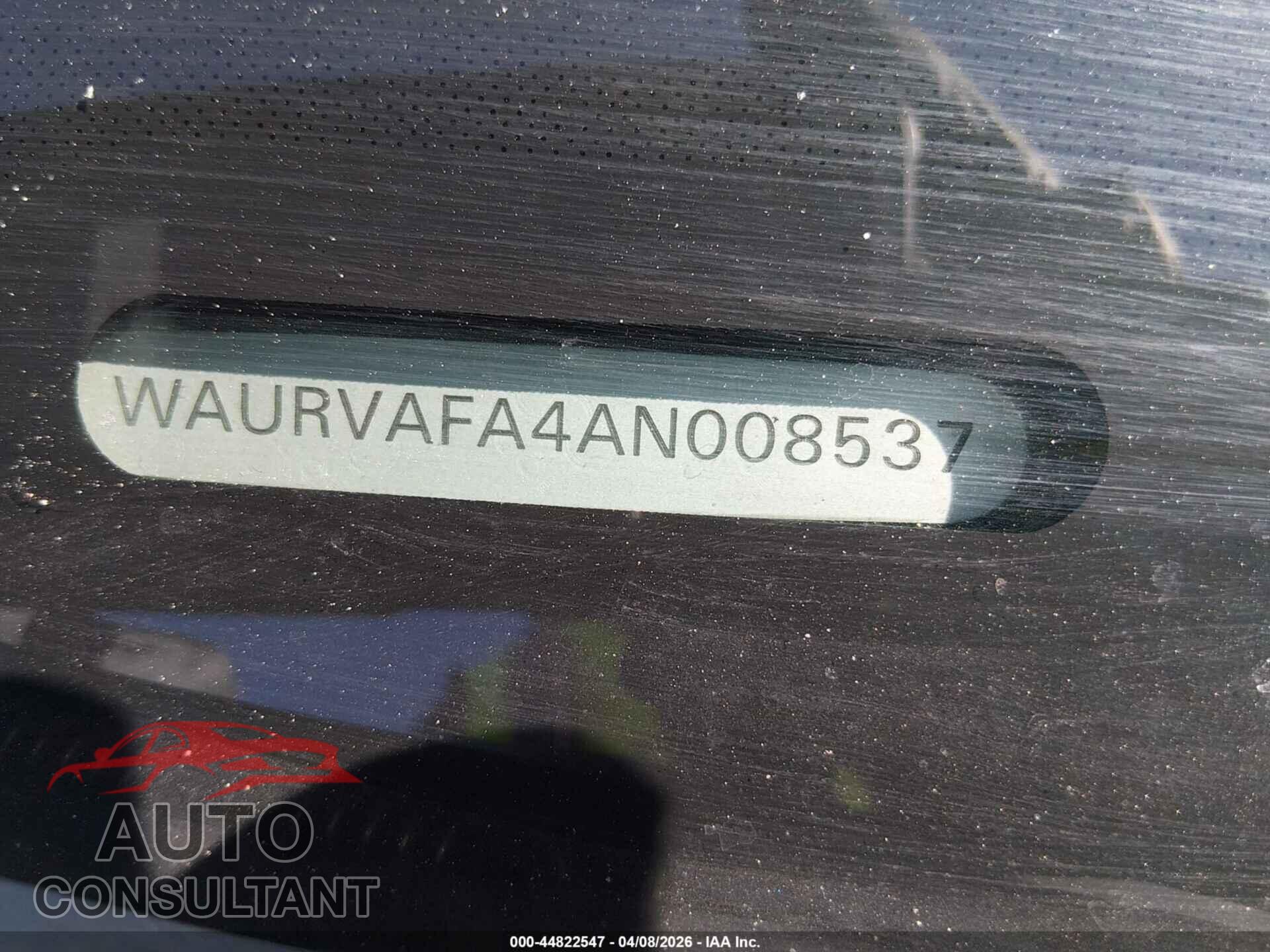 AUDI A8 L 2010 - WAURVAFA4AN008537