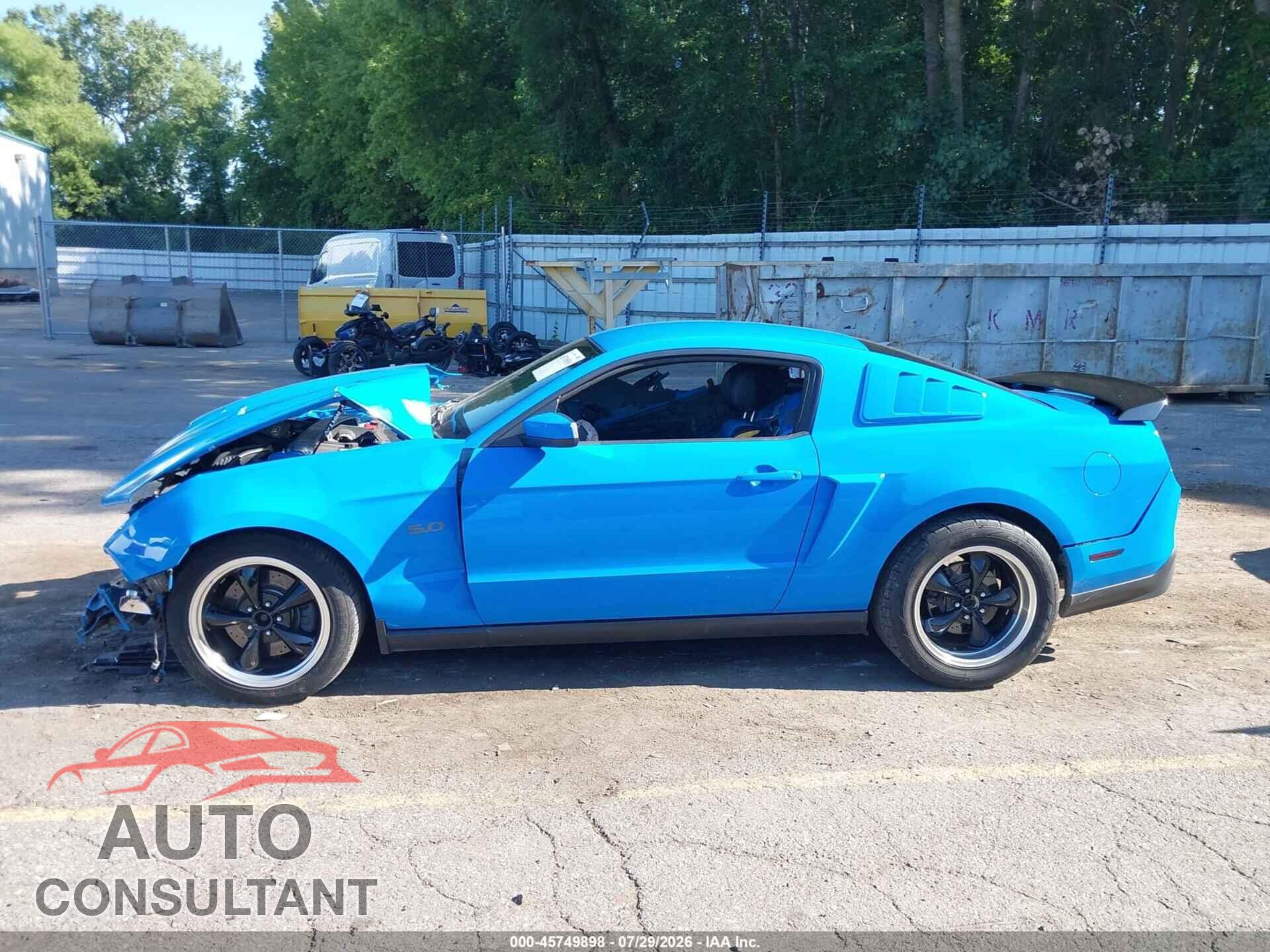 FORD MUSTANG 2012 - 1ZVBP8CF2C5278177