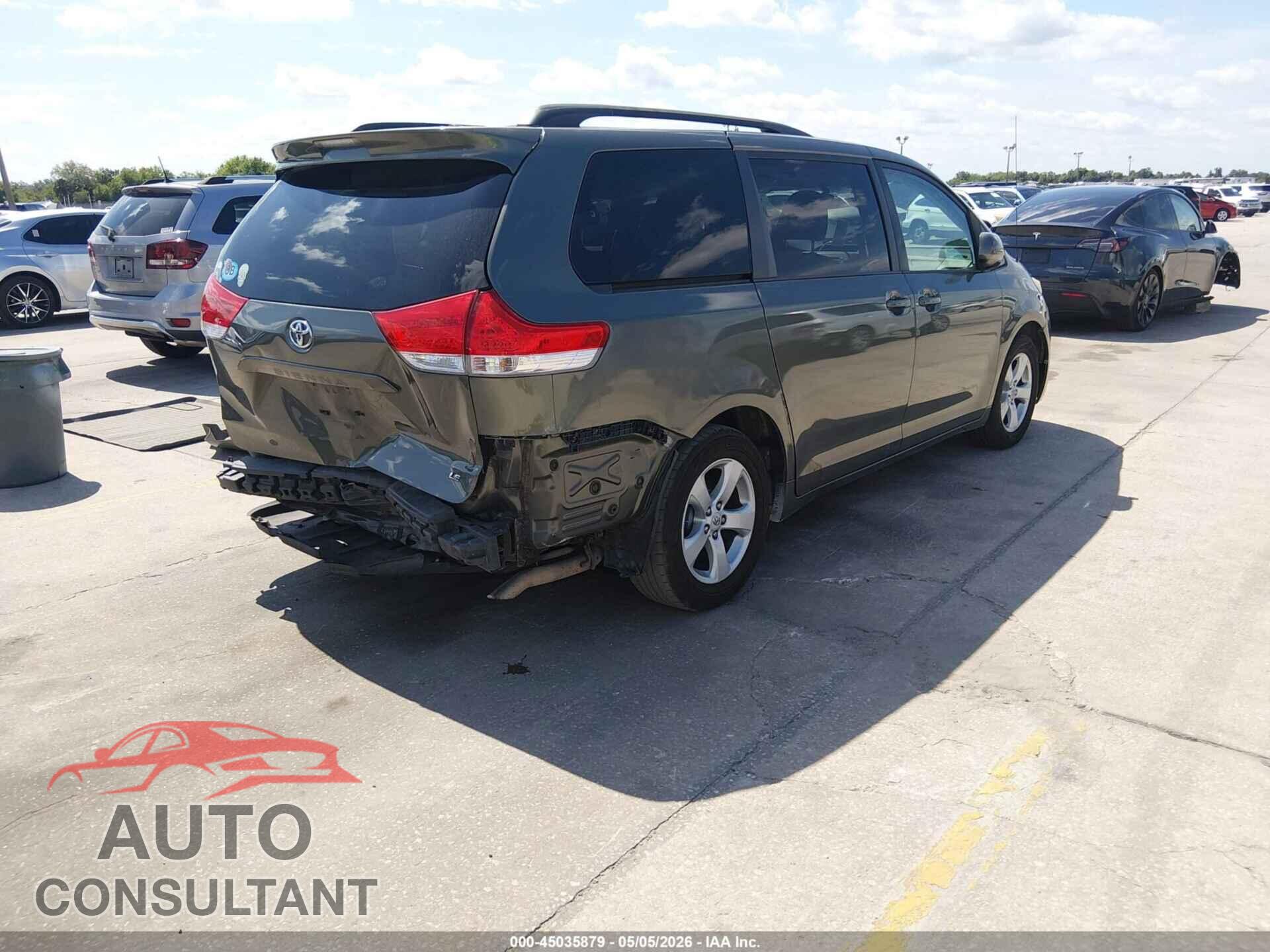 TOYOTA SIENNA 2012 - 5TDKK3DC4CS251663
