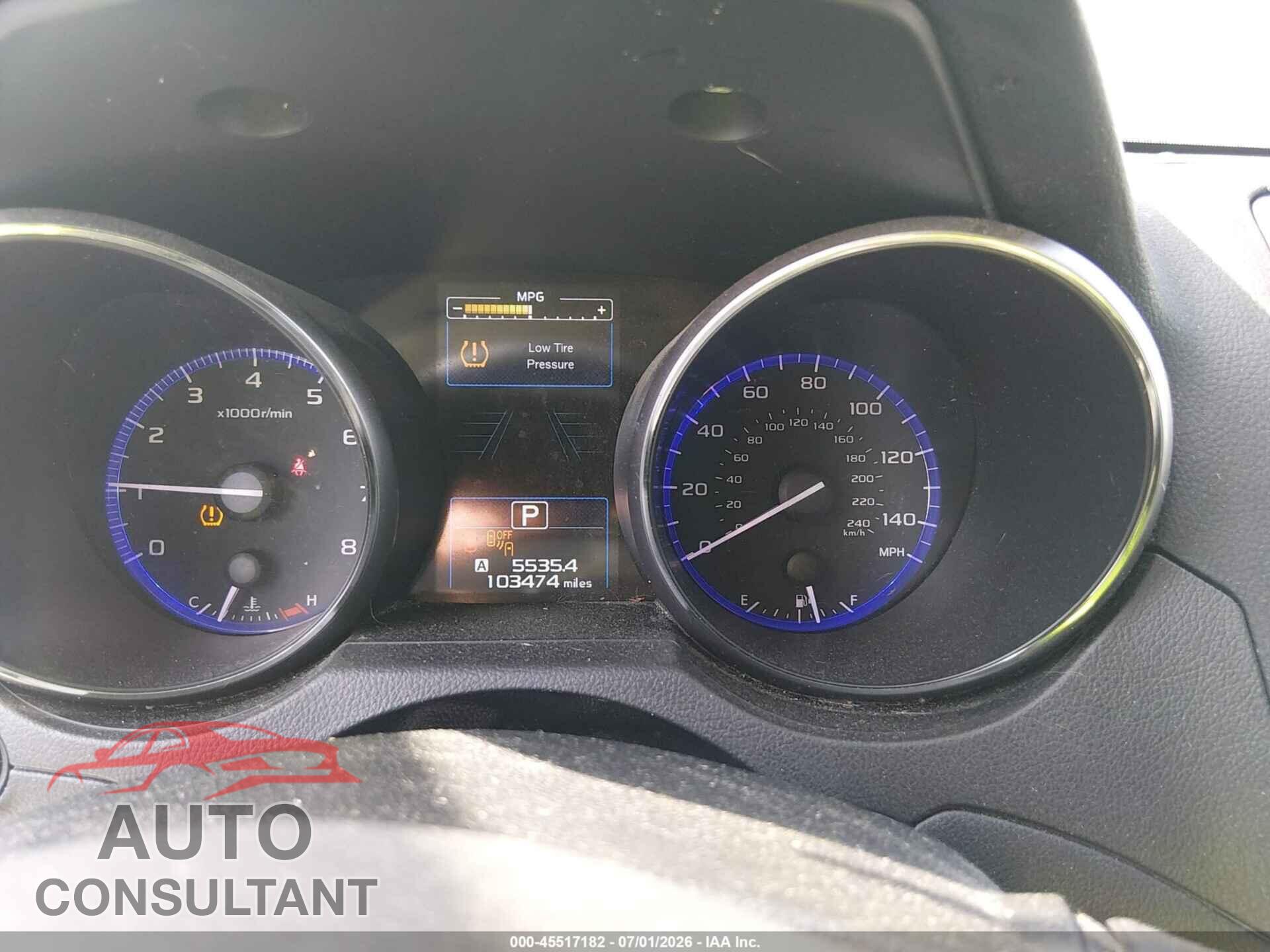 SUBARU OUTBACK 2017 - 4S4BSAFC1H3328091