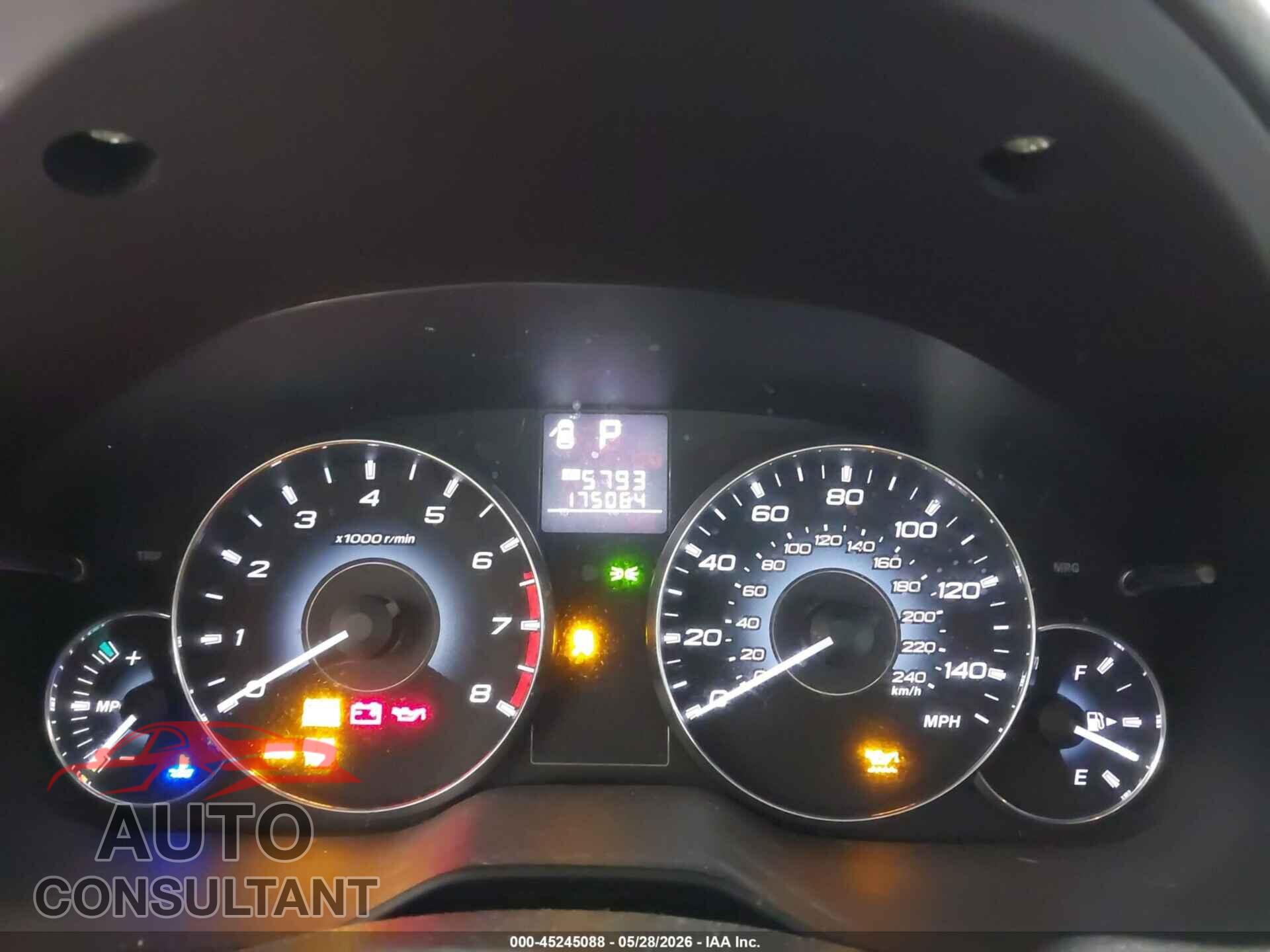 SUBARU LEGACY 2012 - 4S3BMBA61C3029280