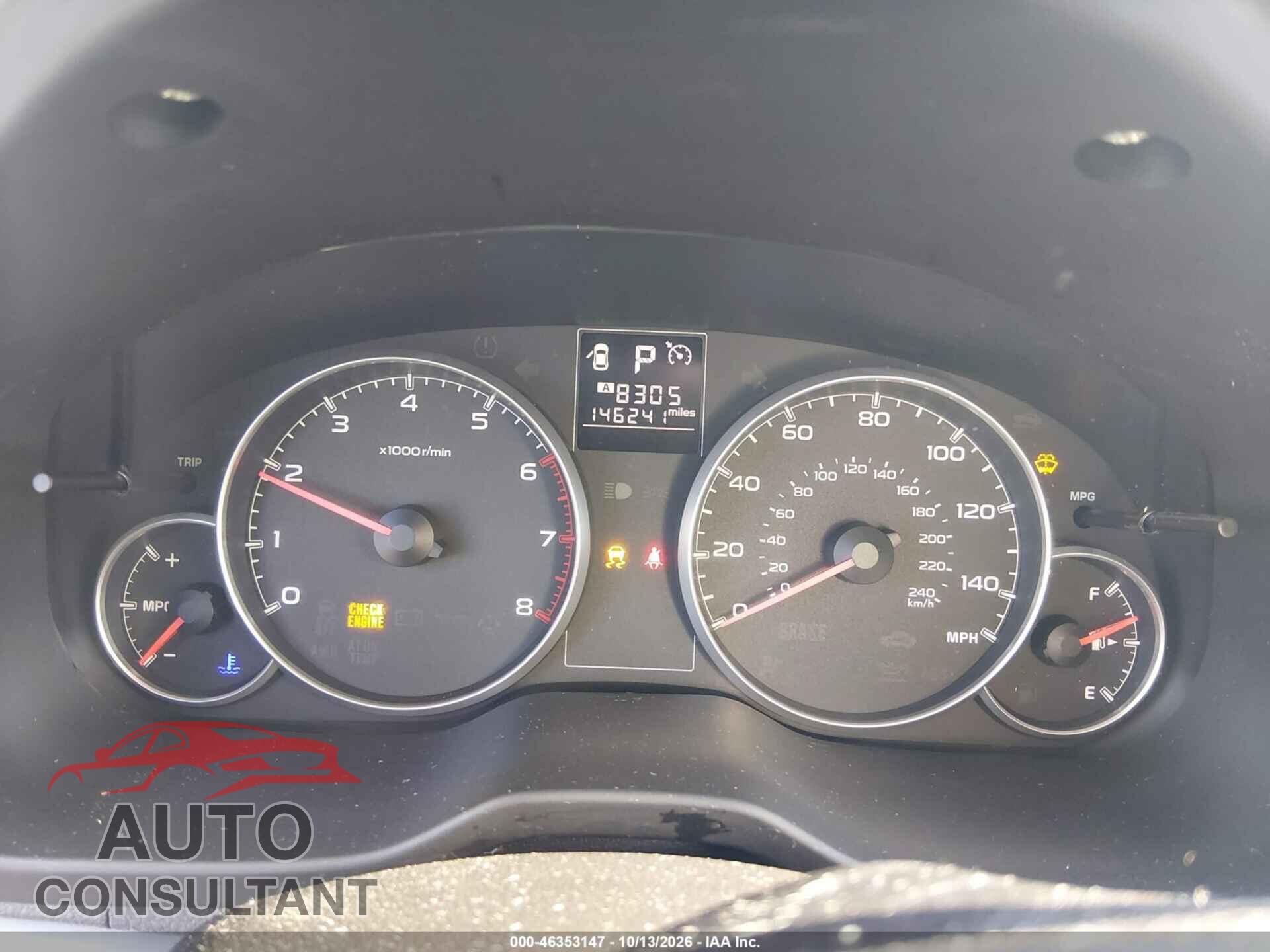 SUBARU OUTBACK 2013 - 4S4BRBCC4D3238840