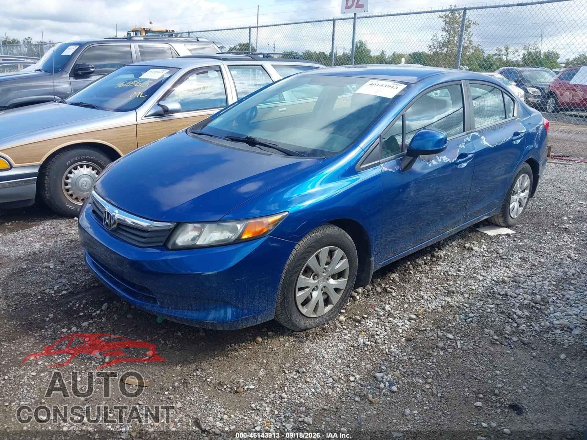 HONDA CIVIC 2012 - 19XFB2F59CE002327