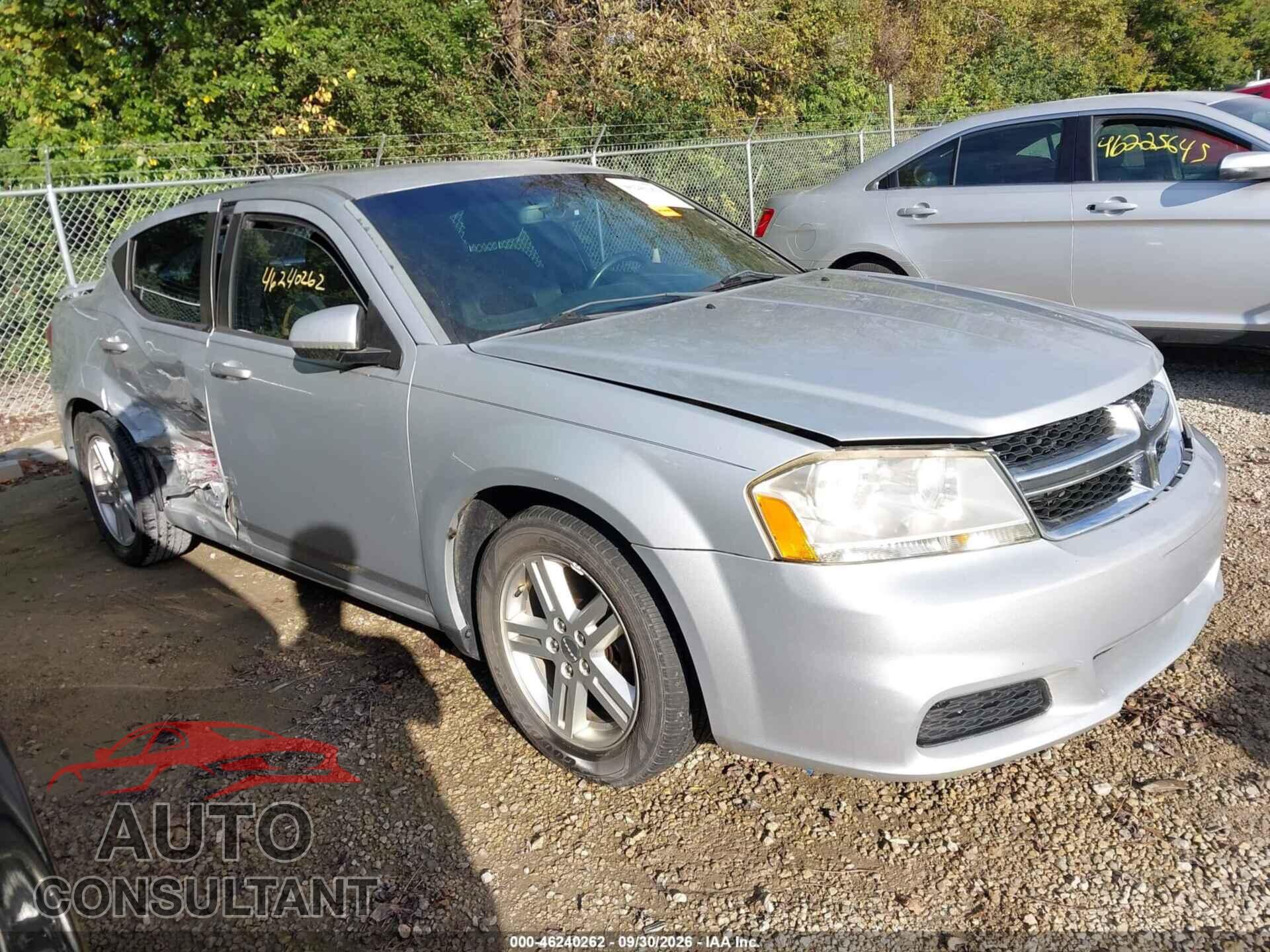 DODGE AVENGER 2012 - 1C3CDZCB1CN183326