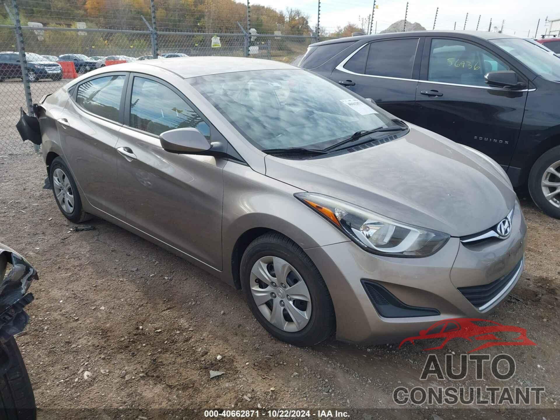 HYUNDAI ELANTRA 2016 - 5NPDH4AE9GH699198