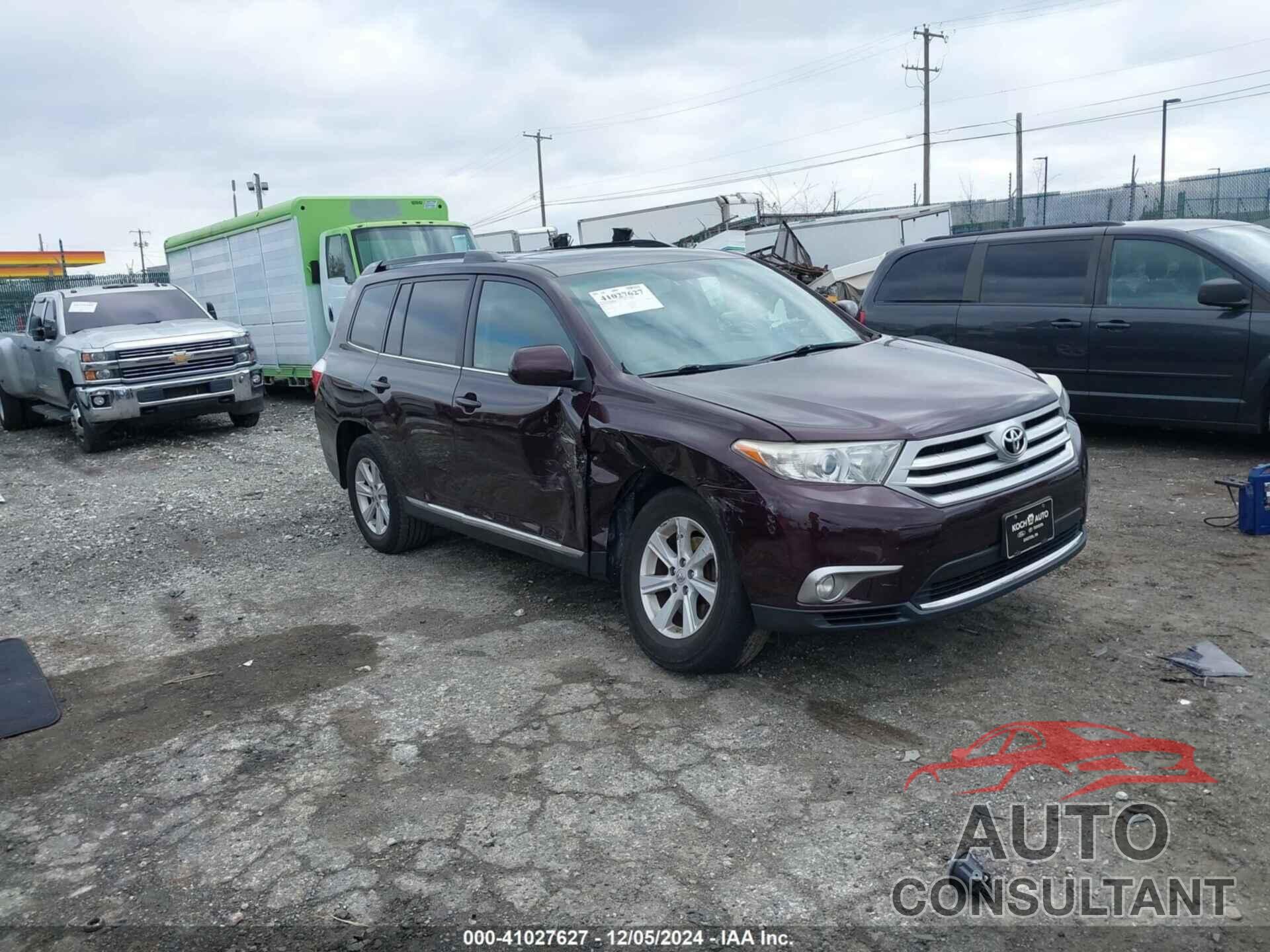 TOYOTA HIGHLANDER 2012 - 5TDBK3EH4CS102566